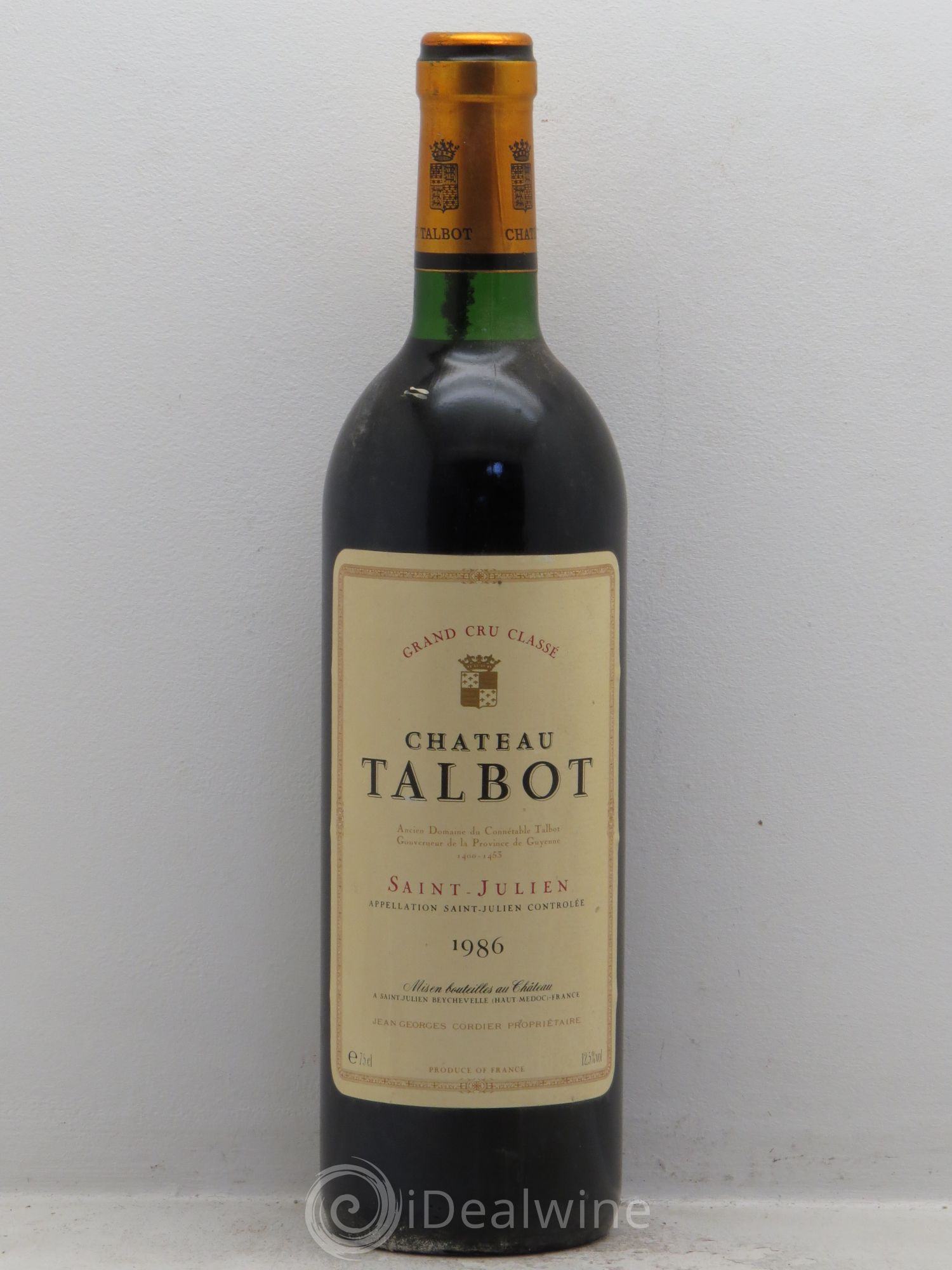 Château Talbot 4ème Grand Cru Classé 1986 - Lot de 1 bouteille - 0