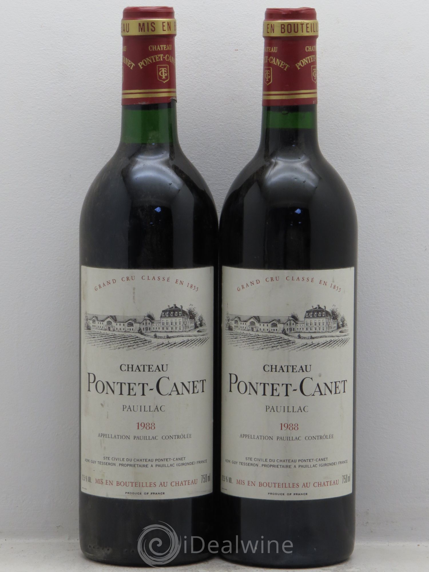 Château Pontet Canet 5ème Grand Cru Classé 1988 - Lot de 2 bouteilles - 0