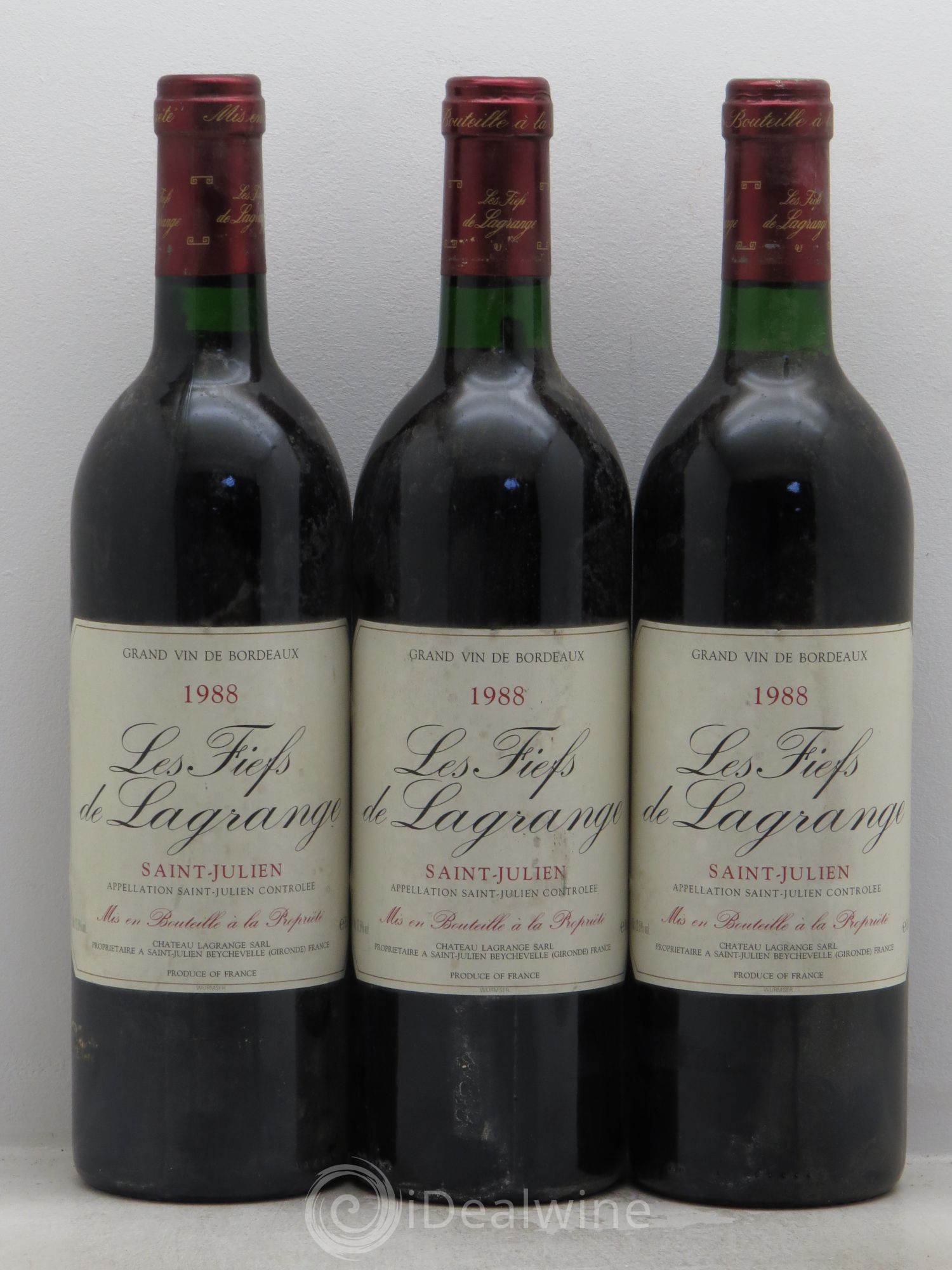 Les Fiefs de Lagrange Second Vin 1988 - Lot de 3 bouteilles - 0