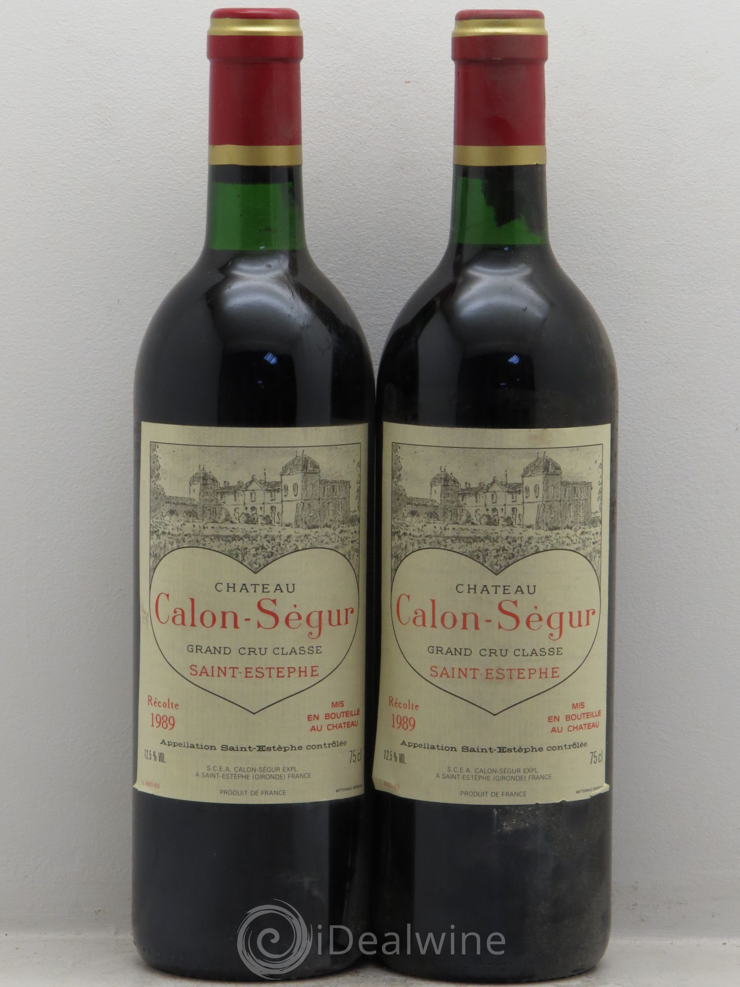 Château Calon Ségur 3ème Grand Cru Classé 1989 - Lot de 2 bouteilles - 0