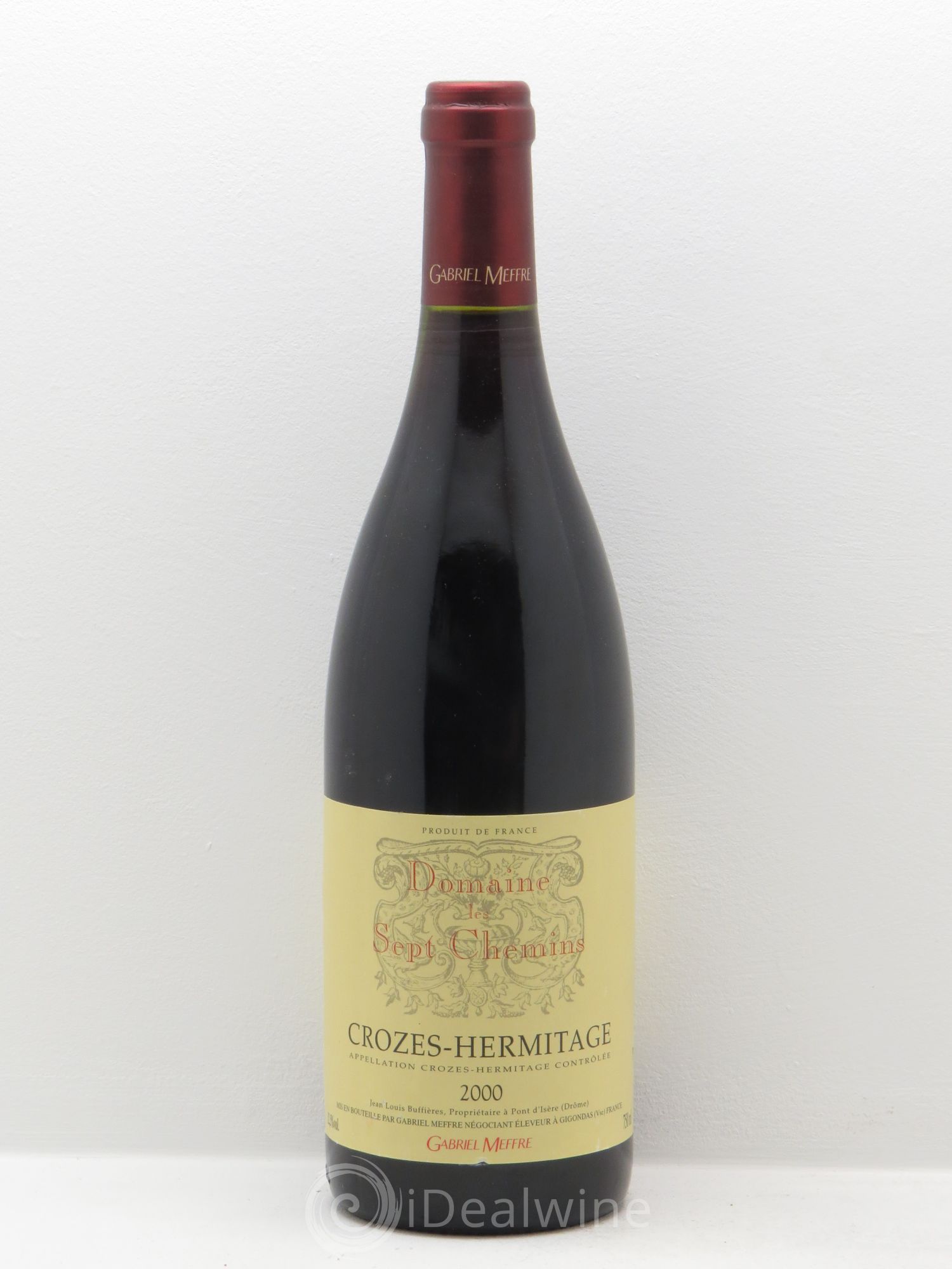 Crozes-Hermitage Domaine des Sept Chemins Meffre 2000 - Posten von 1 Flasche - 0