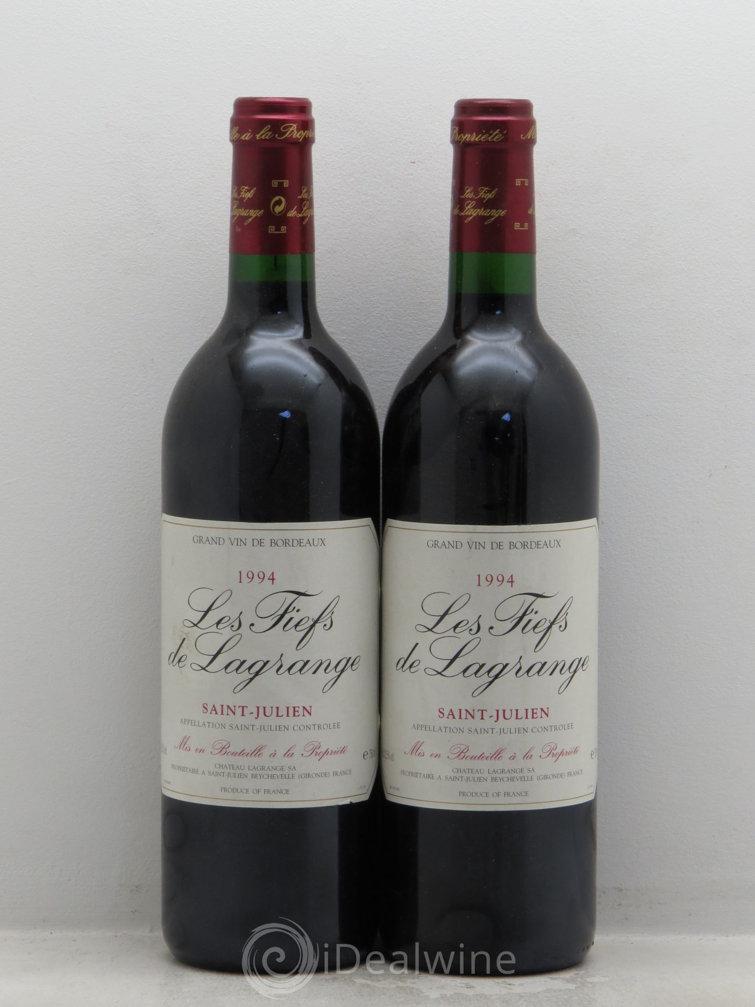Les Fiefs de Lagrange Second Vin 1994 - Lot de 2 bouteilles - 0