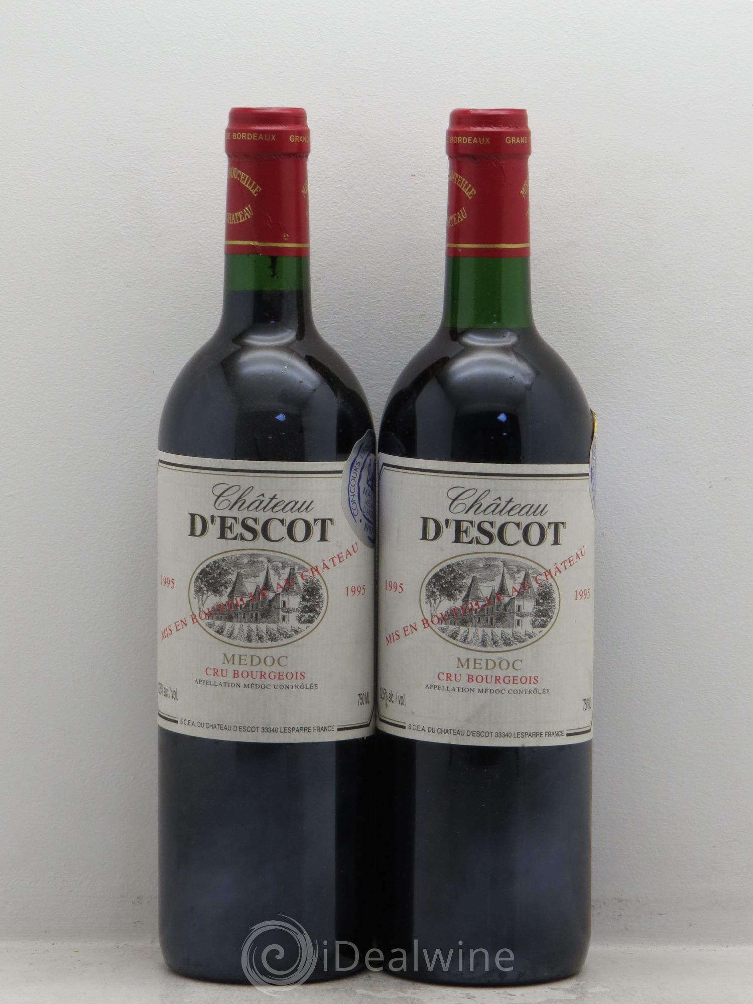Bordeaux Médoc Château d'Escot 1995 - Posten von 2 Flaschen - 0