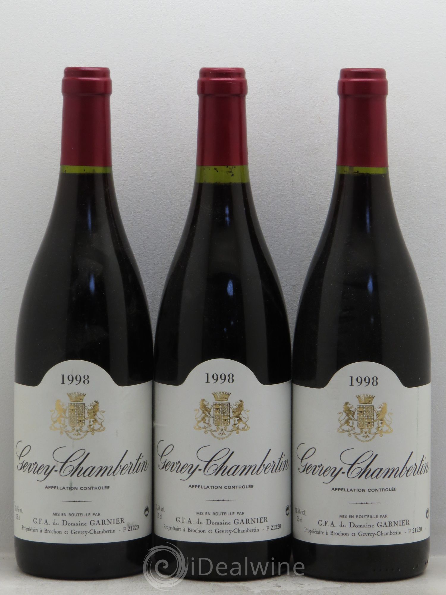 Gevrey-Chambertin Domaine Garnier 1998 - Posten von 3 Flaschen - 0