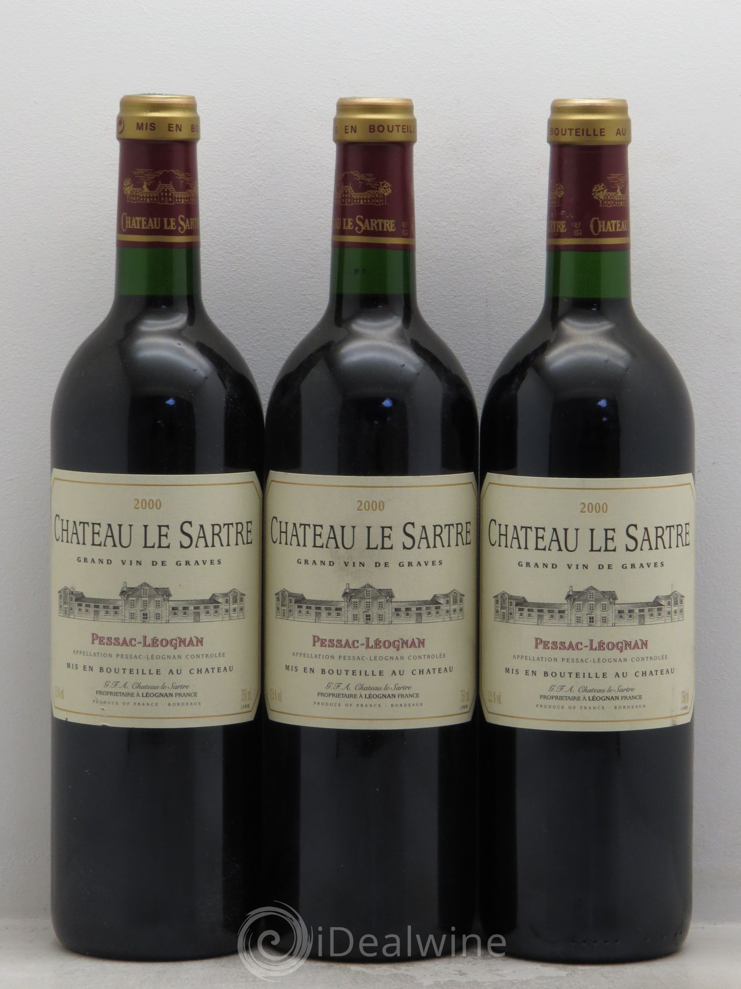 Château le Sartre 2000 - Lot de 3 bouteilles - 0