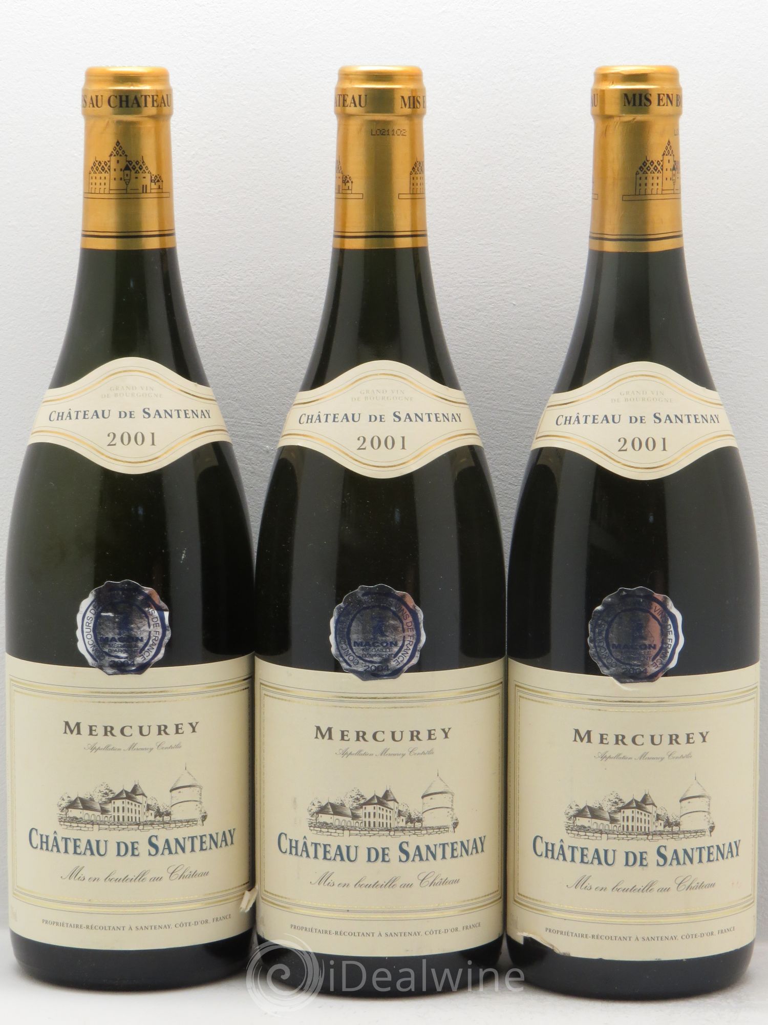 Mercurey Château de Santenay 2001 - Posten von 3 Flaschen - 0