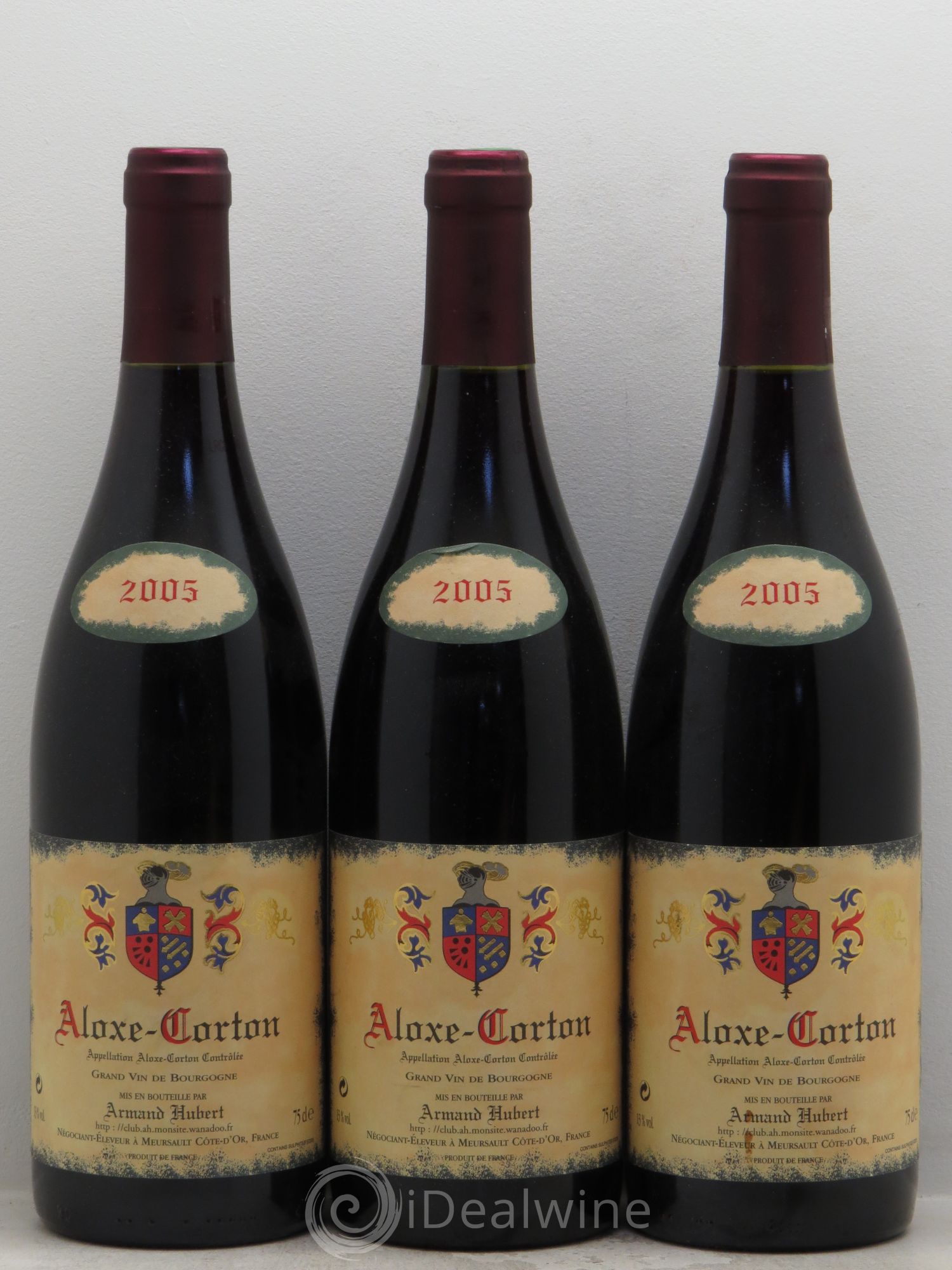 Aloxe-Corton Armand Hubert 2005 - Lot de 3 bouteilles - 0