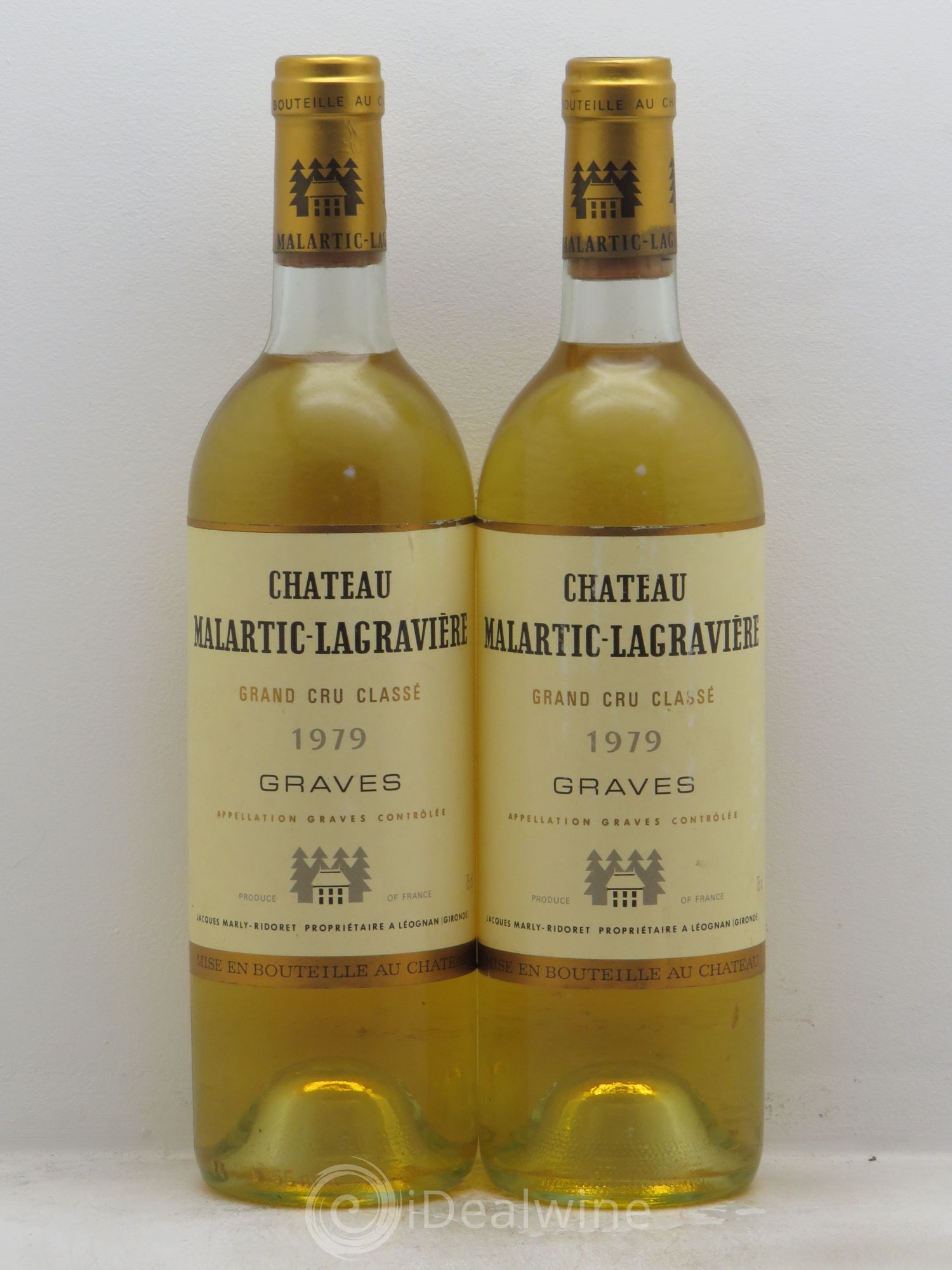 Château Malartic-Lagravière Cru Classé de Graves 1979 - Lot de 2 bouteilles - 0