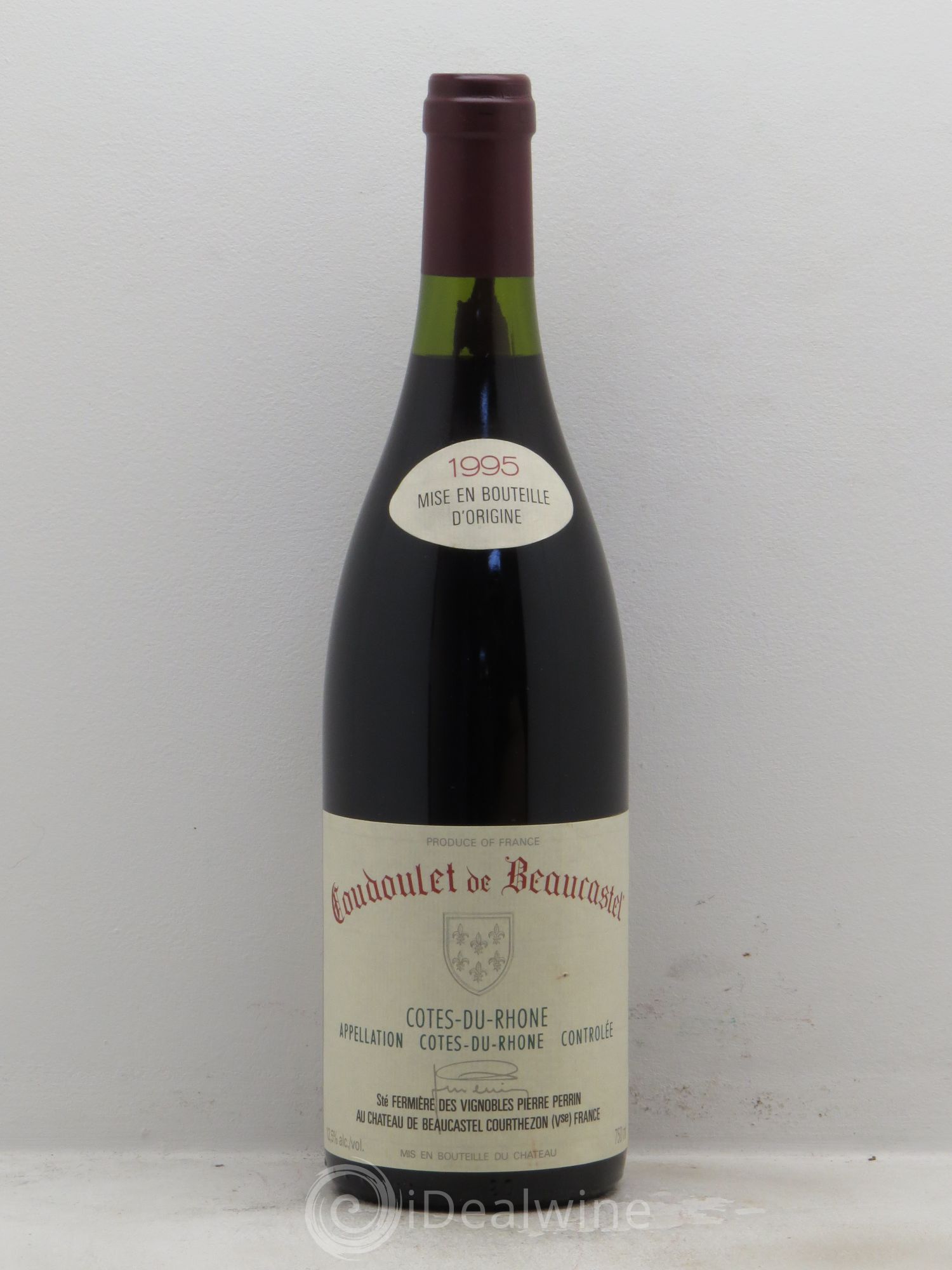 Côtes-du-Rhône Coudoulet de Beaucastel Famille Perrin 1995 - Lot de 6 bouteilles - 0