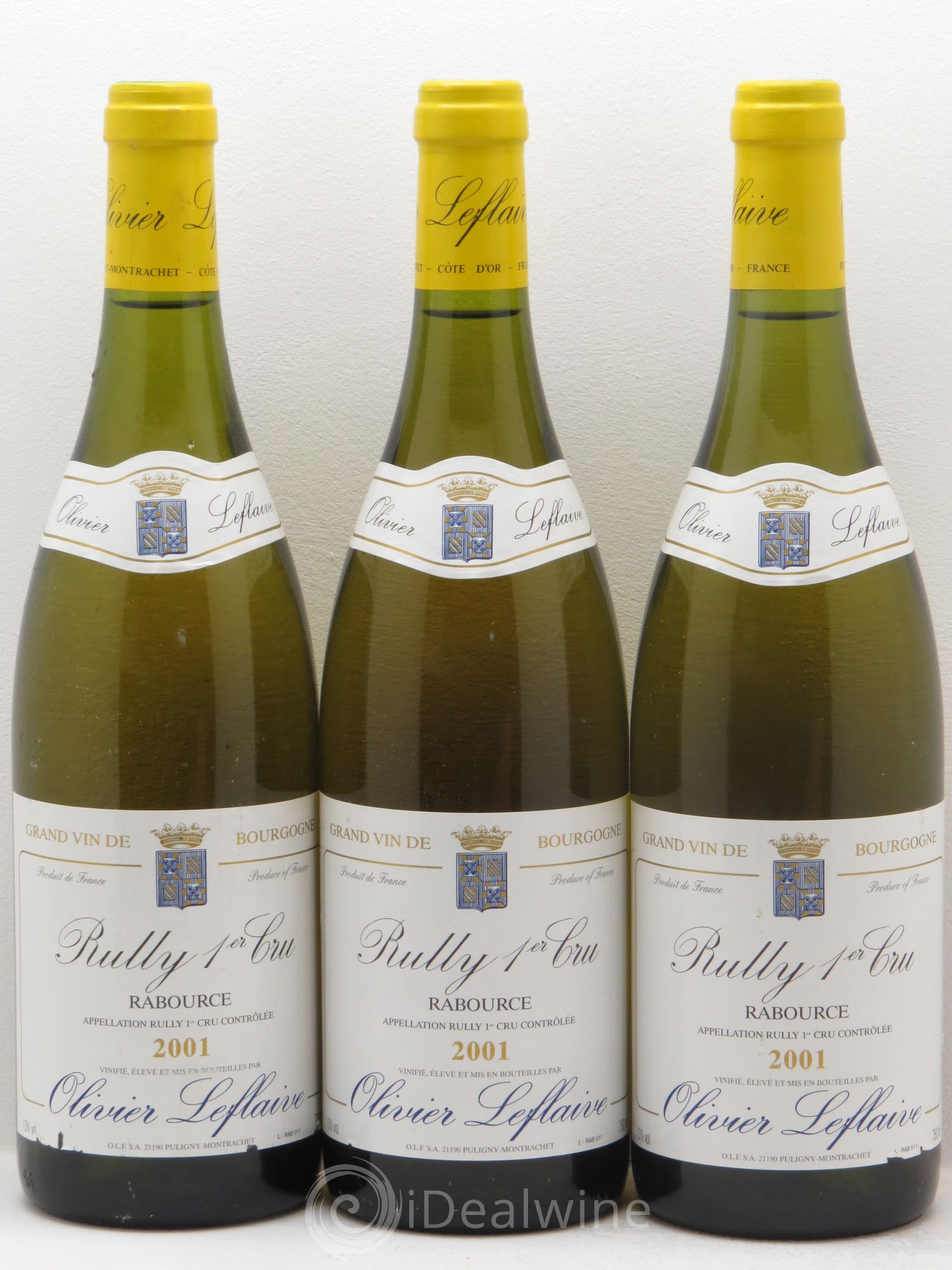Rully 1er Cru Olivier Leflaive 2001 - Posten von 3 Flaschen - 0