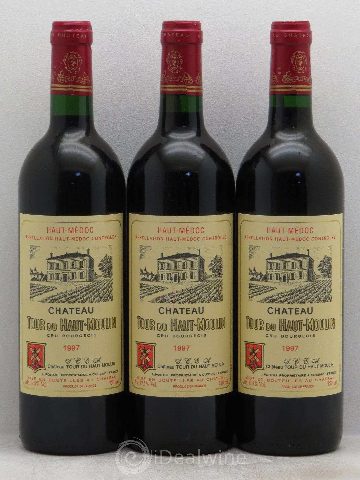 Château Tour du Haut Moulin Cru Bourgeois 1997 - Lot de 3 bouteilles - 0