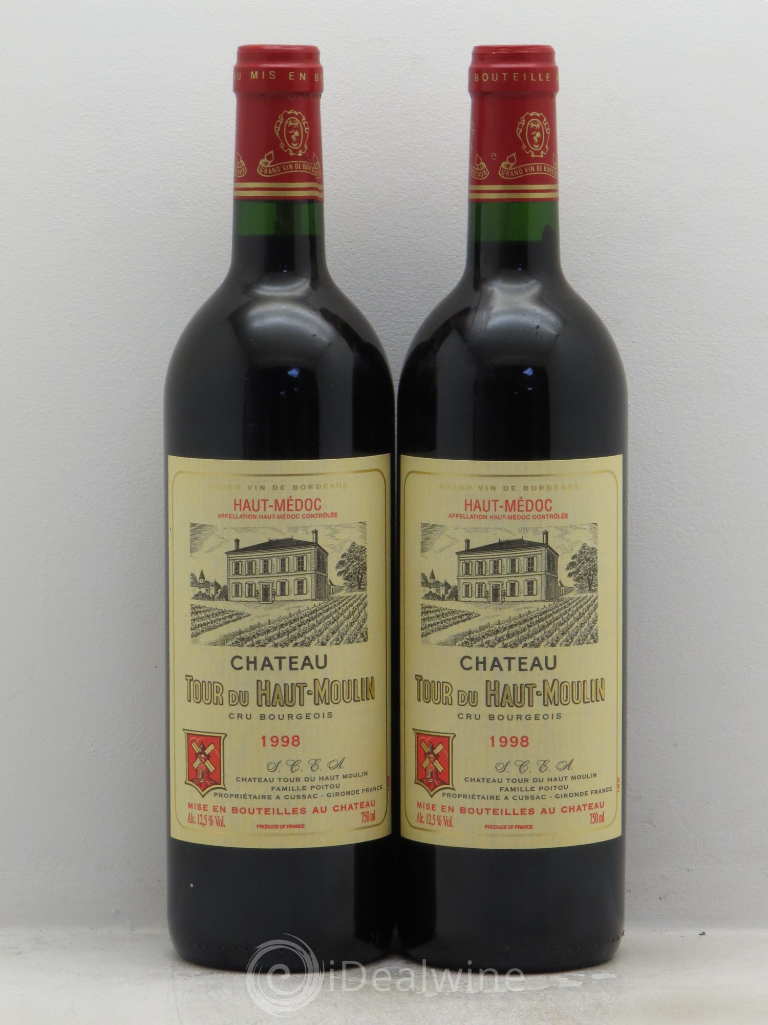 Château Tour du Haut Moulin Cru Bourgeois 1998 - Lot de 2 bouteilles - 0