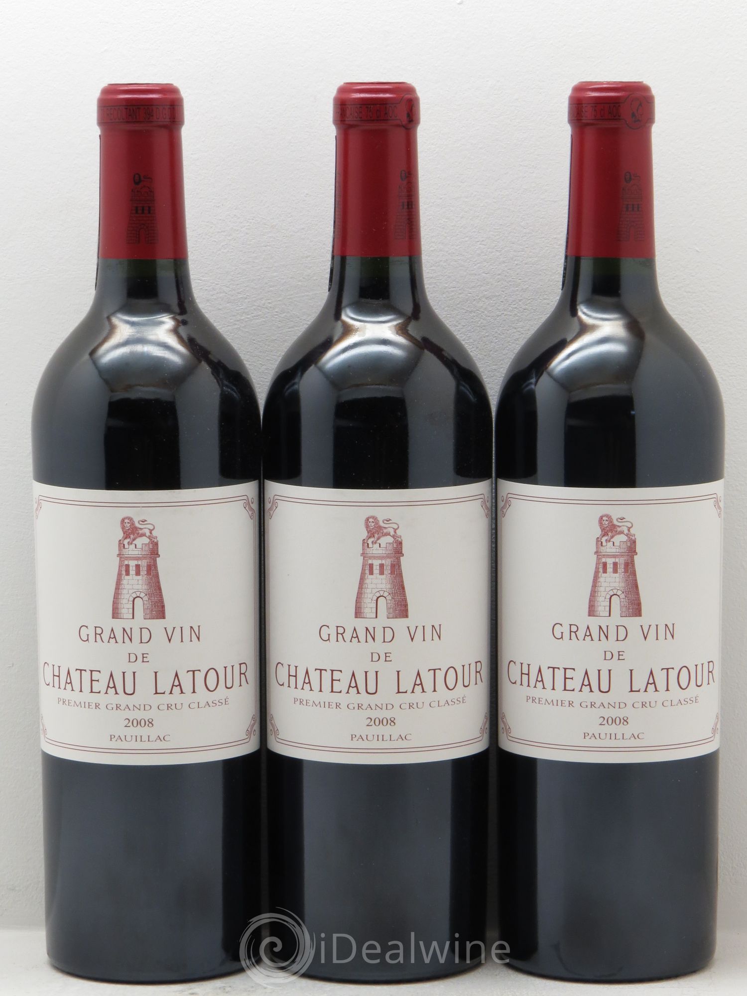 Château Latour 1er Grand Cru Classé 2008 - Lot de 3 bouteilles - 0