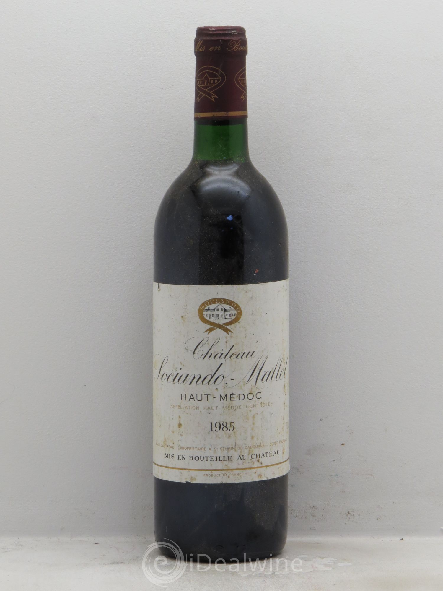 Château Sociando Mallet 1985 - Lot de 1 bouteille - 0