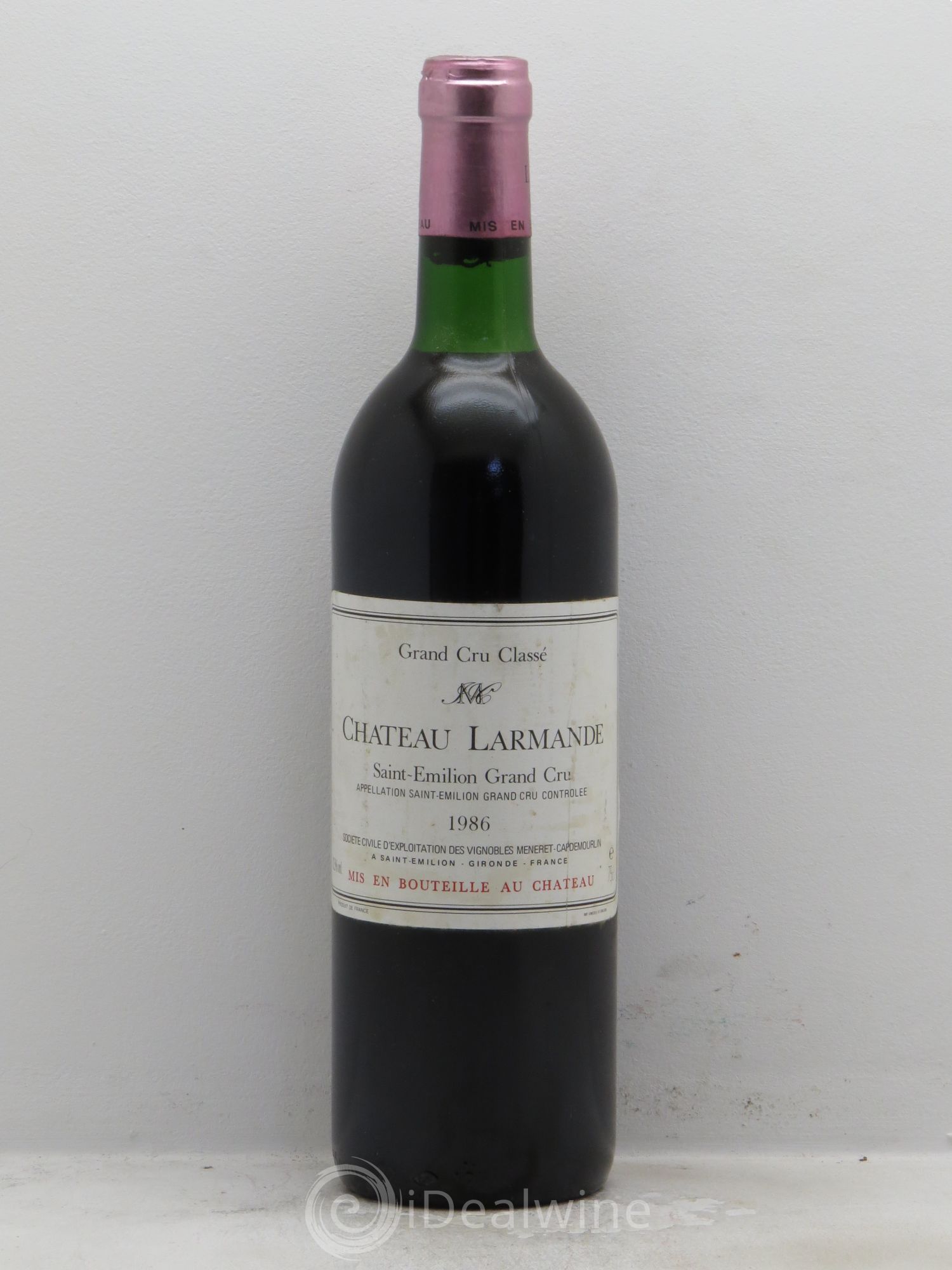 Château Larmande Grand Cru Classé 1986 - Lot de 1 bouteille - 0