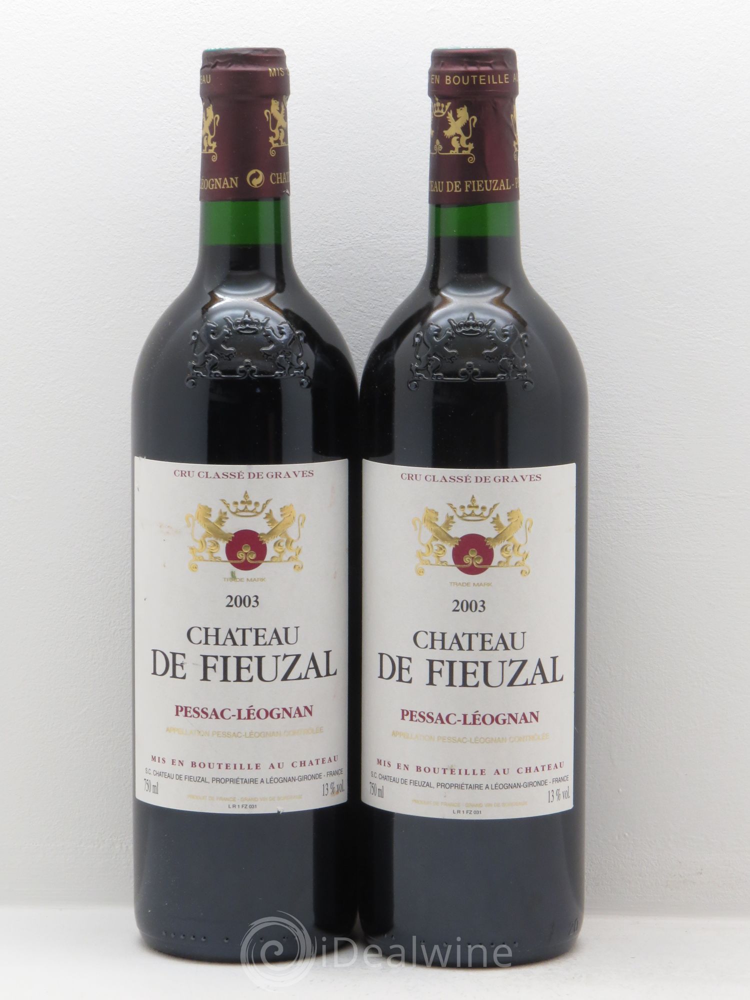 Château de Fieuzal Cru Classé de Graves 2003 - Lot de 2 bouteilles - 0