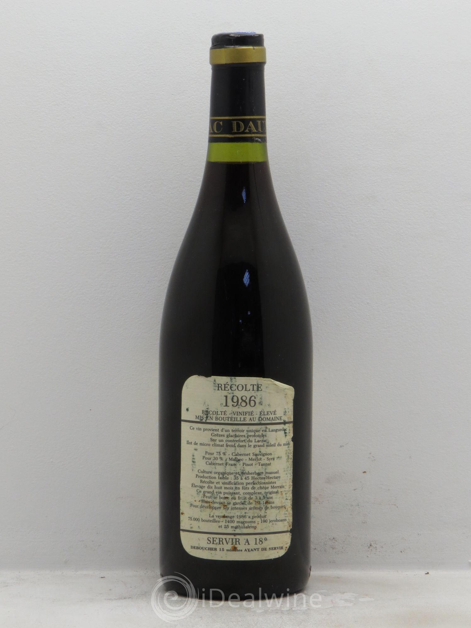 Saint-Guilhem-le-Désert - Cité d'Aniane Mas Daumas Gassac Famille Guibert de La Vaissière 1986 - Lot de 1 bouteille - 1