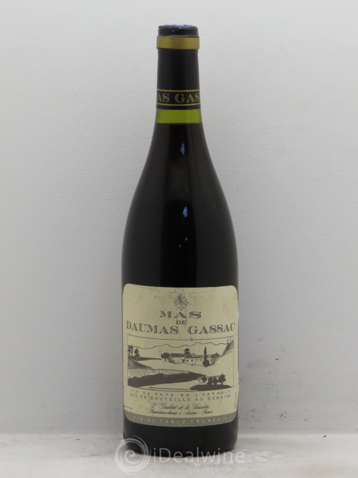 Saint-Guilhem-le-Désert - Cité d'Aniane Mas Daumas Gassac Famille Guibert de La Vaissière 1986 - Lot de 1 bouteille - 0