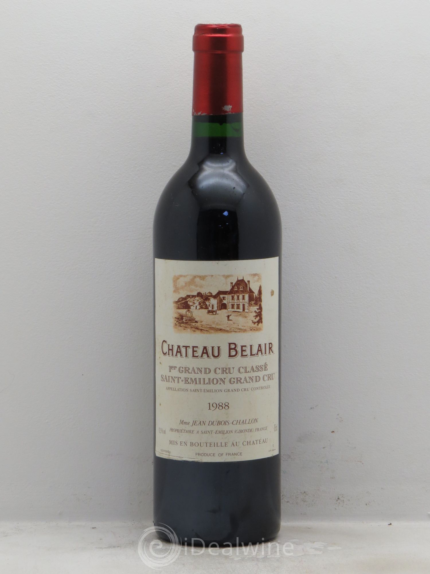 Château Belair (Belair-Monange) 1er Grand Cru Classé B 1988 - Lot de 1 bouteille - 0