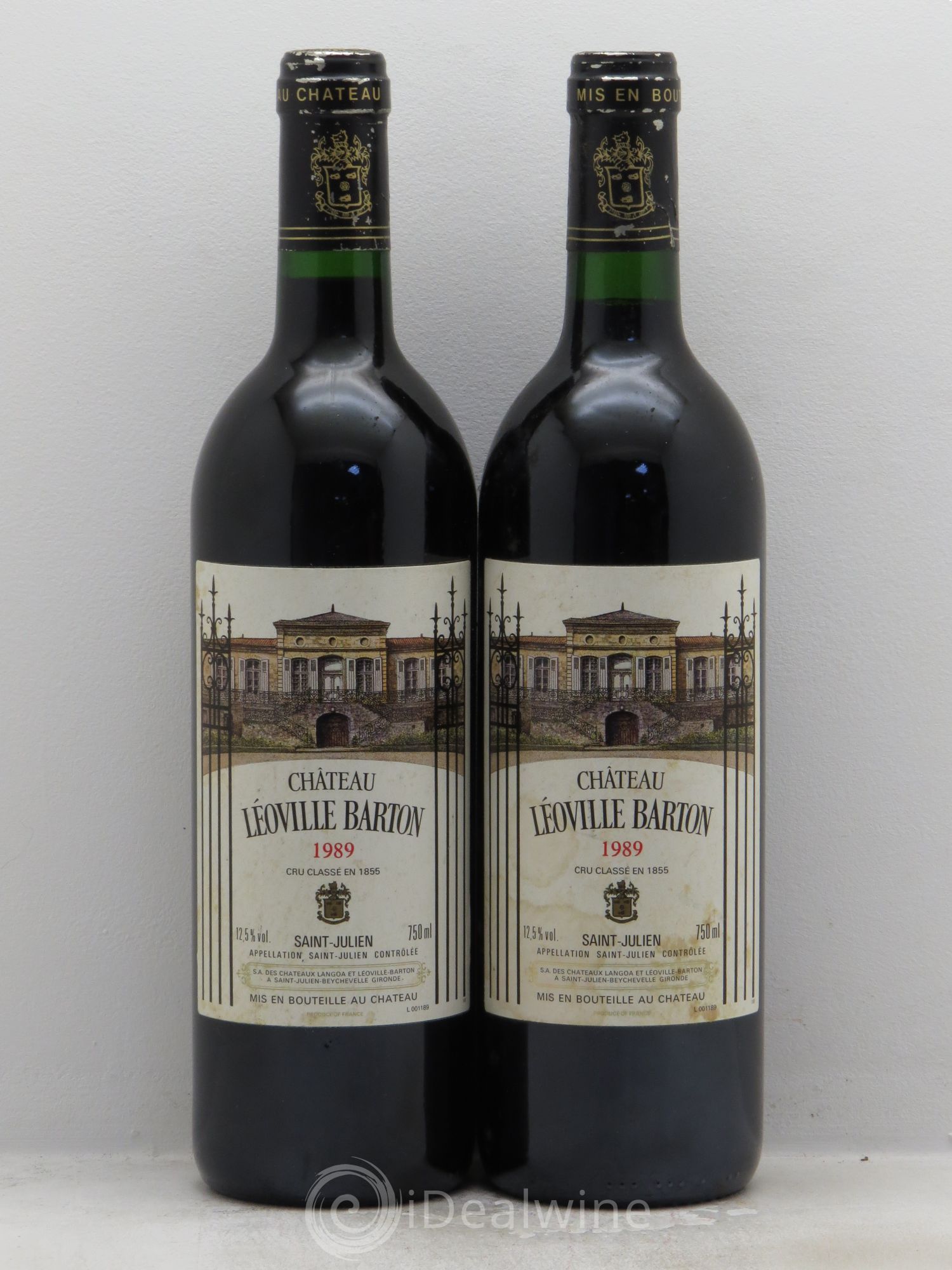 Château Léoville Barton 2ème Grand Cru Classé 1989 - Lot de 2 bouteilles - 0