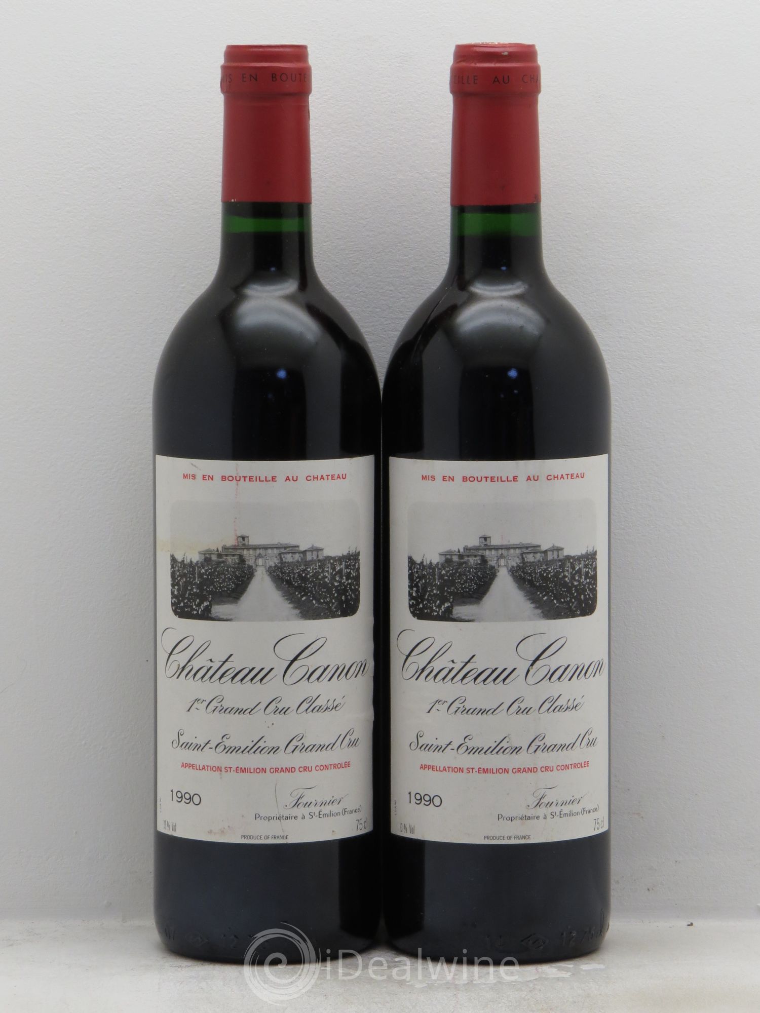 Château Canon 1er Grand Cru Classé B 1990 - Lot de 2 bouteilles - 0