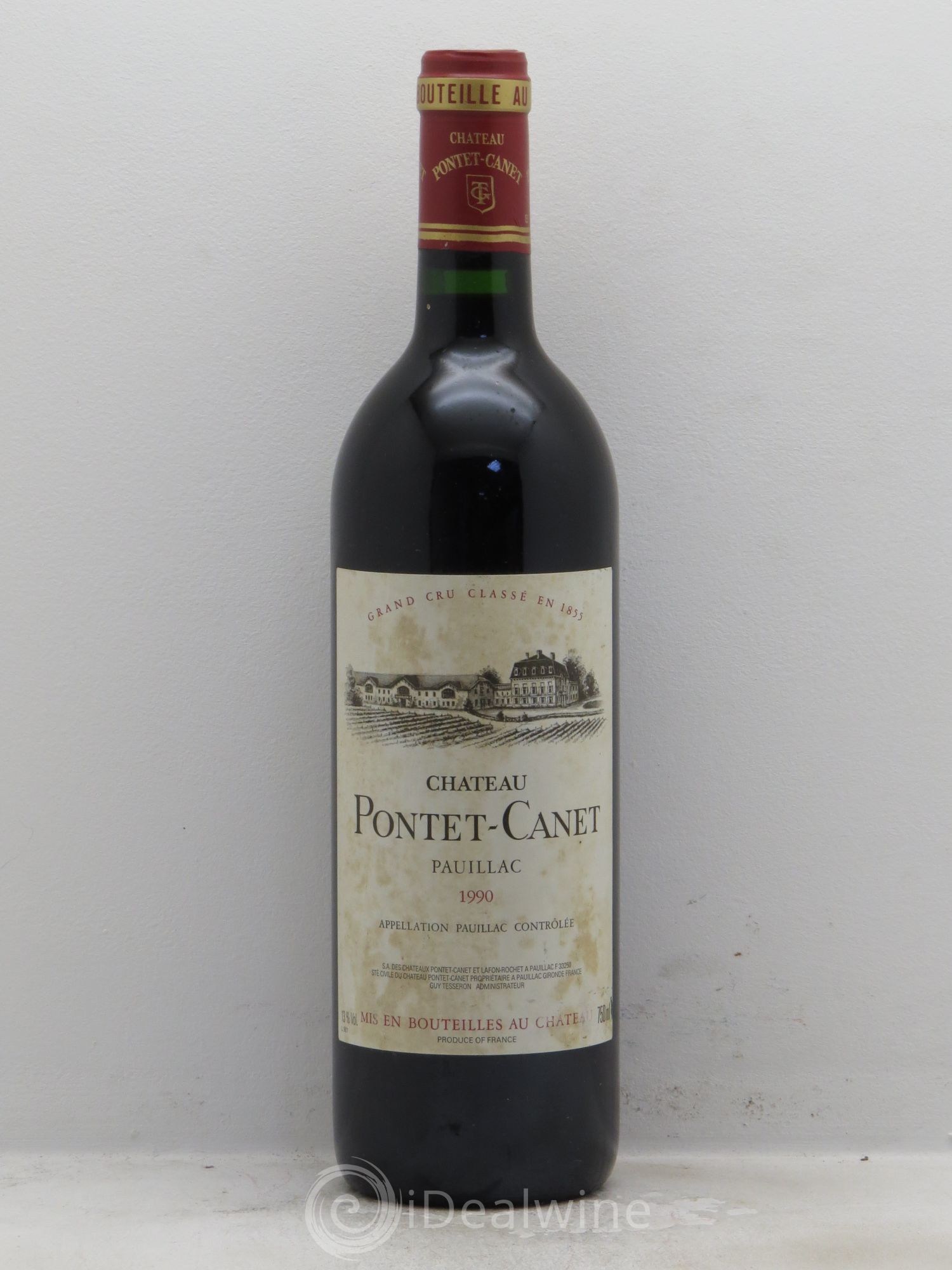 Château Pontet Canet 5ème Grand Cru Classé 1990 - Lot de 1 bouteille - 0