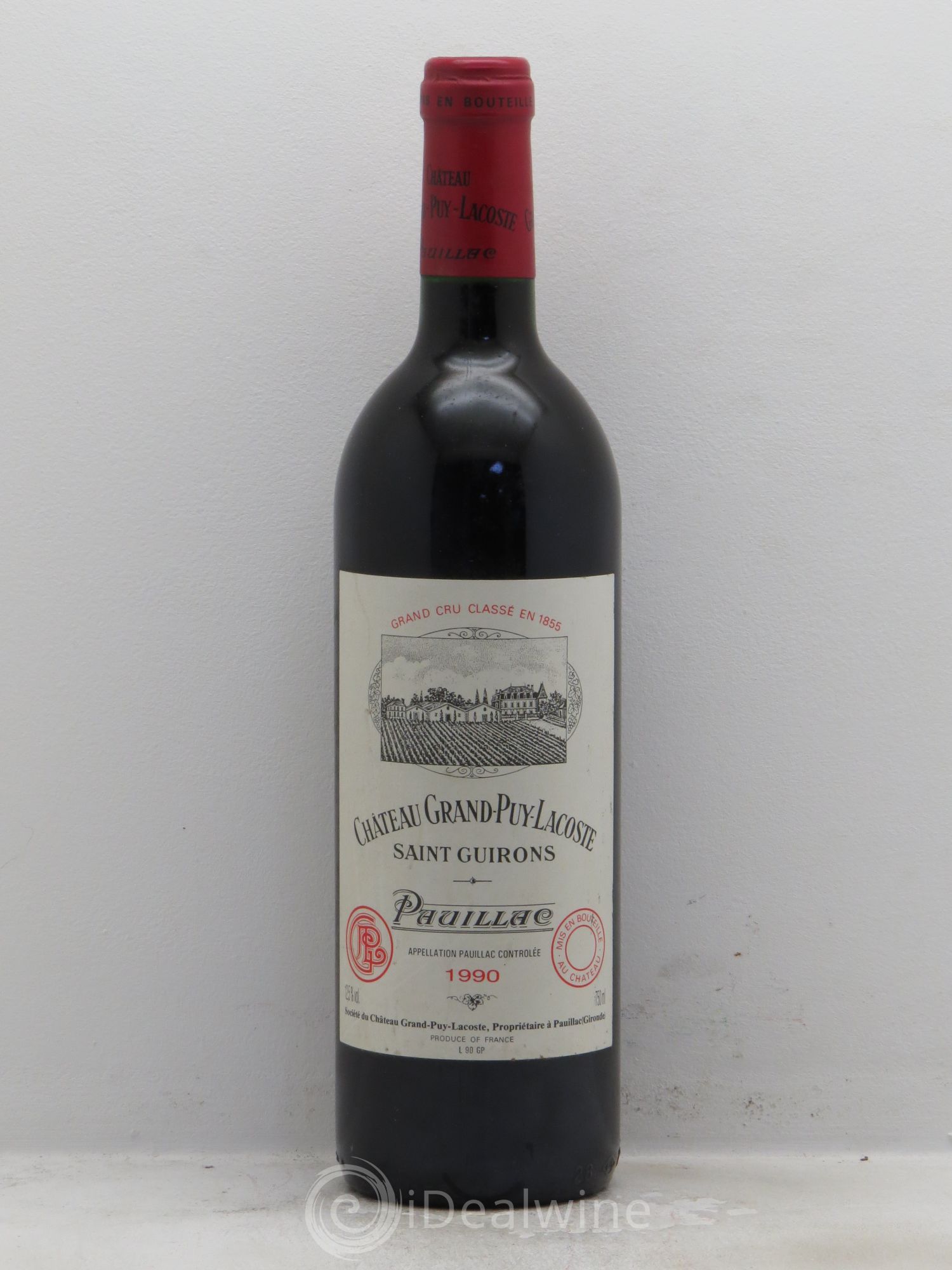 Château Grand Puy Lacoste 5ème Grand Cru Classé 1990 - Lot de 1 bouteille - 0