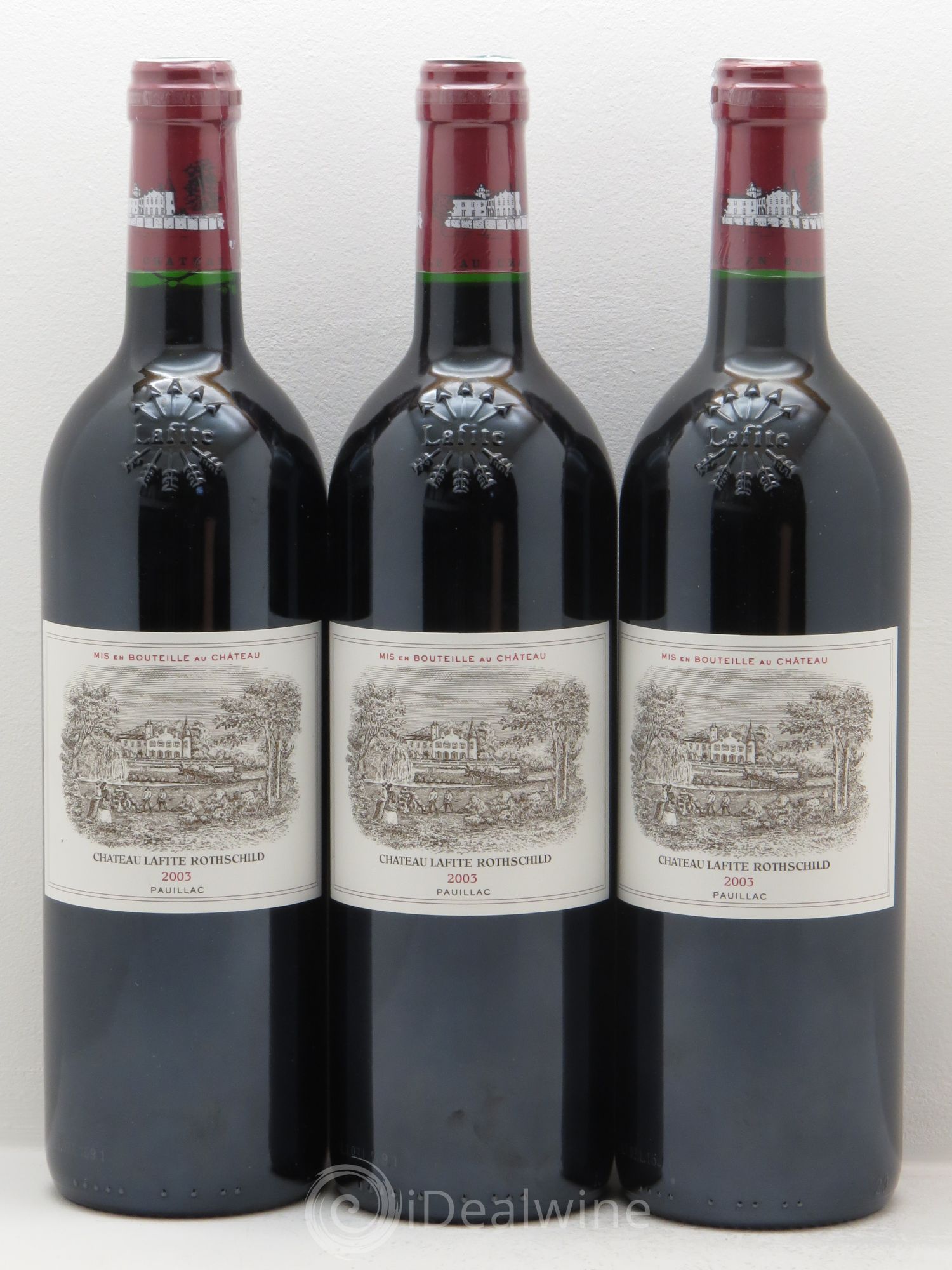Château Lafite Rothschild 1er Grand Cru Classé 2003 - Lot de 3 bouteilles - 0