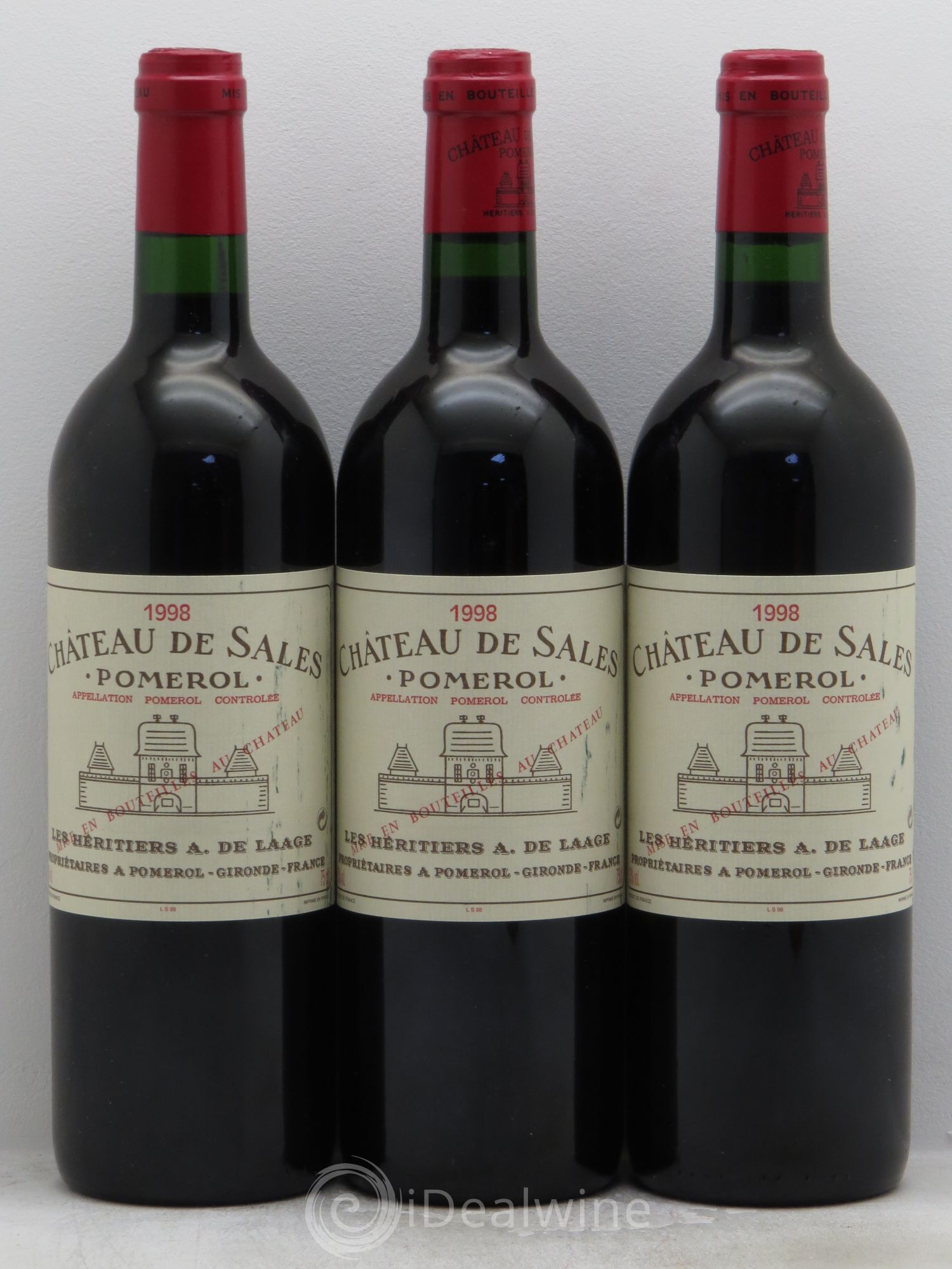Château de Sales 1998 - Lot de 3 bouteilles - 0