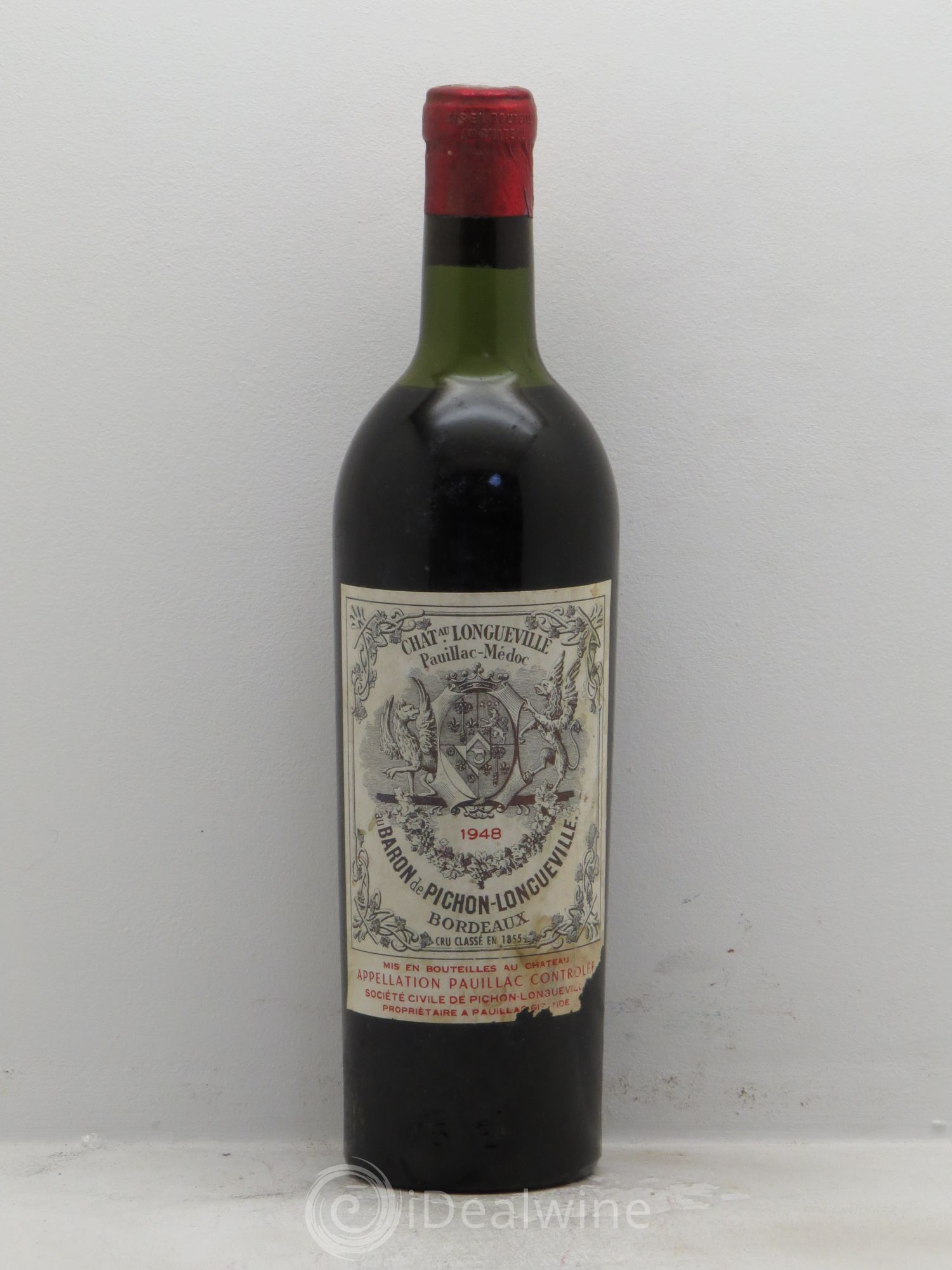 Pichon Longueville Baron 2ème Grand Cru Classé 1948 - Lot de 1 bouteille - 0