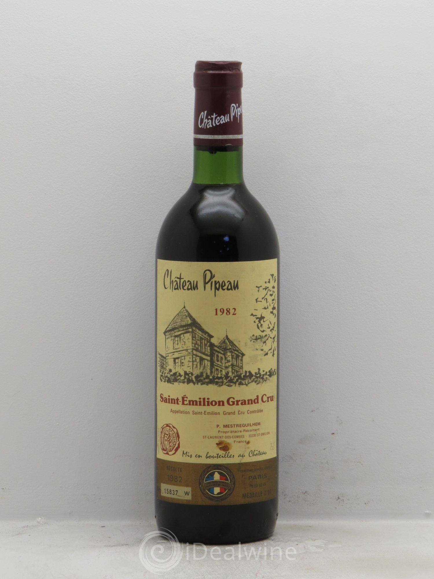 Château Pipeau 1982 - Lot de 1 bouteille - 0