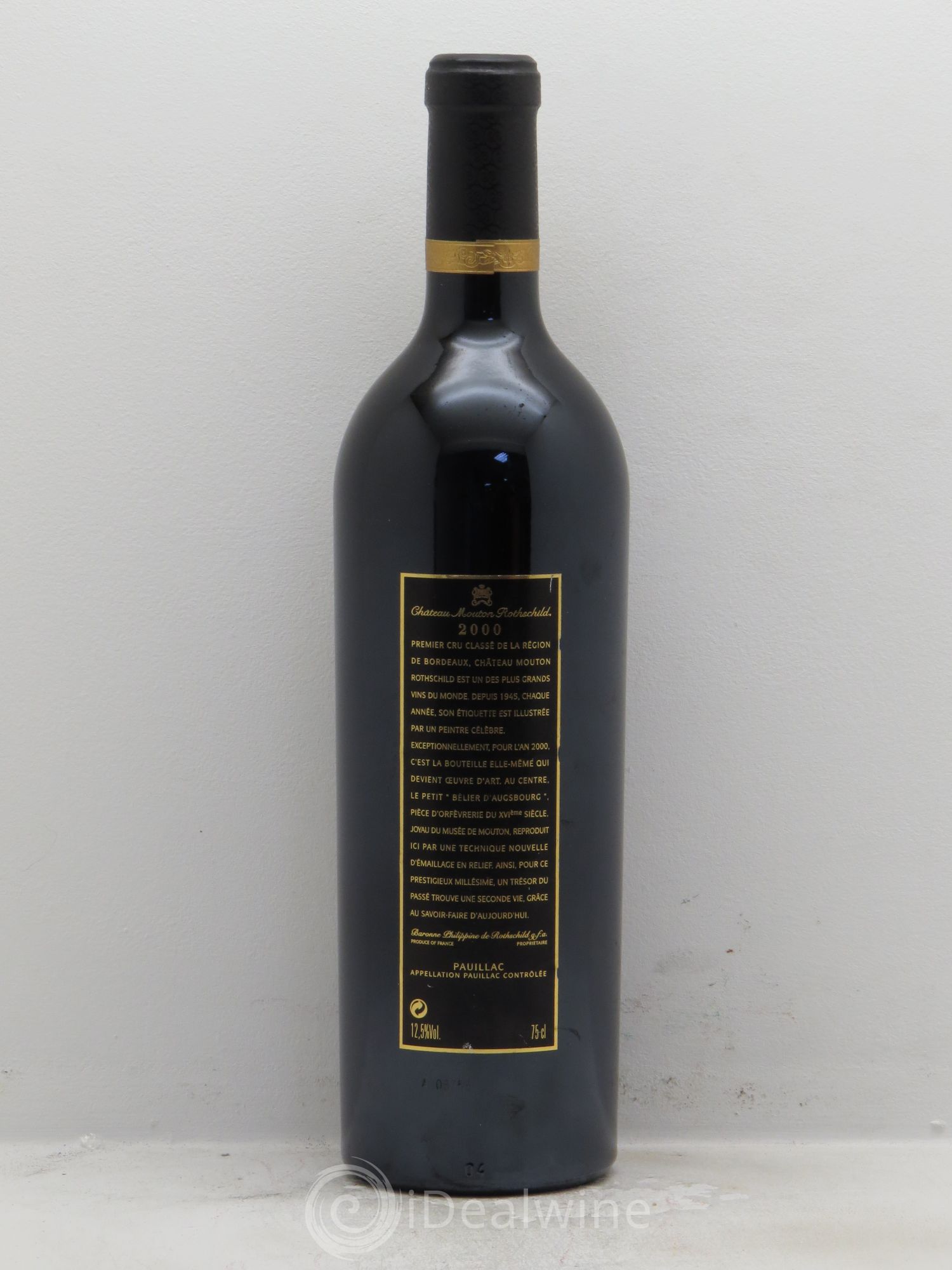 Château Mouton Rothschild 1er Grand Cru Classé 2000 - Lot de 1 bouteille - 1