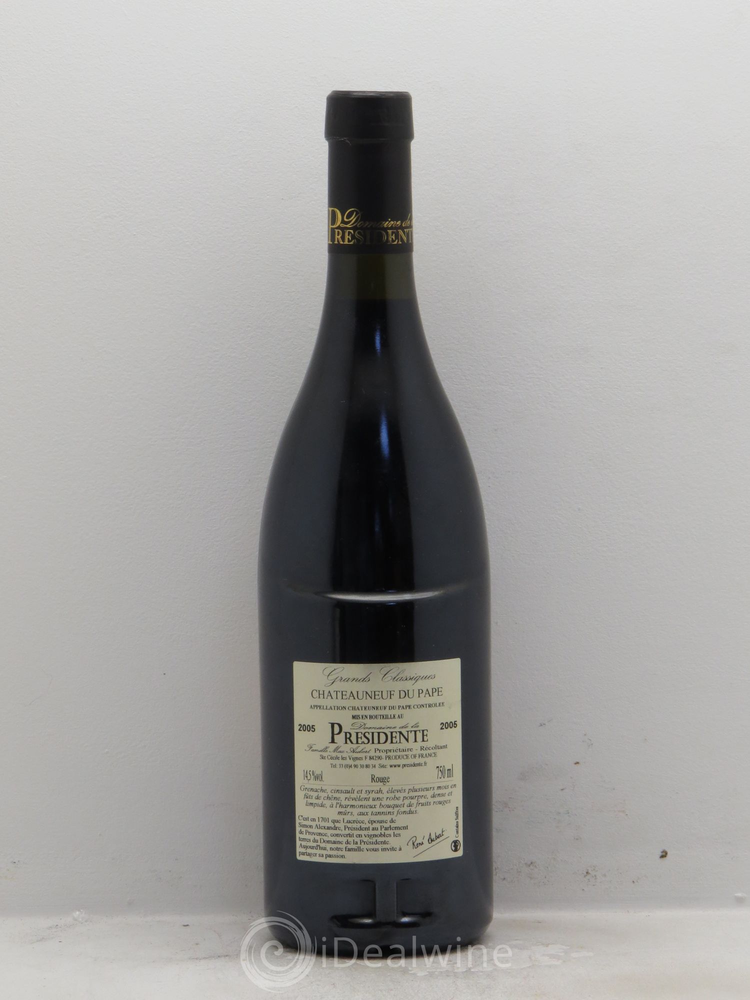 Châteauneuf-du-Pape Domaine de la Présidente Grands classiques 2005 - Posten von 6 Flaschen - 1