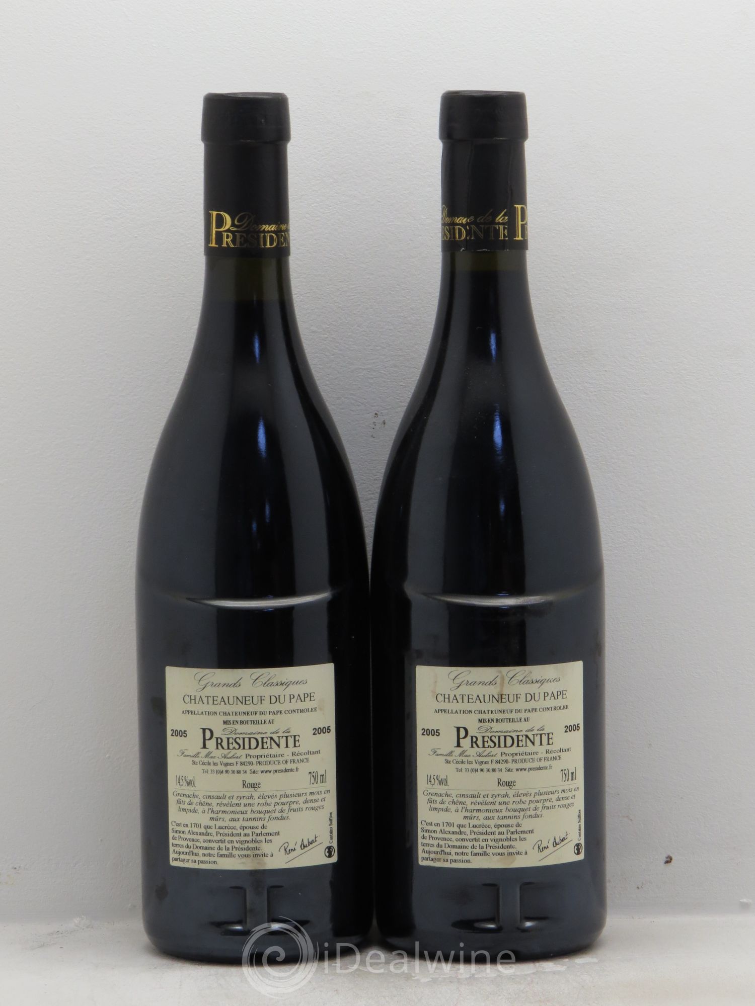 Châteauneuf-du-Pape Domaine de la Présidente Grands classiques 2005 - Posten von 2 Flaschen - 1