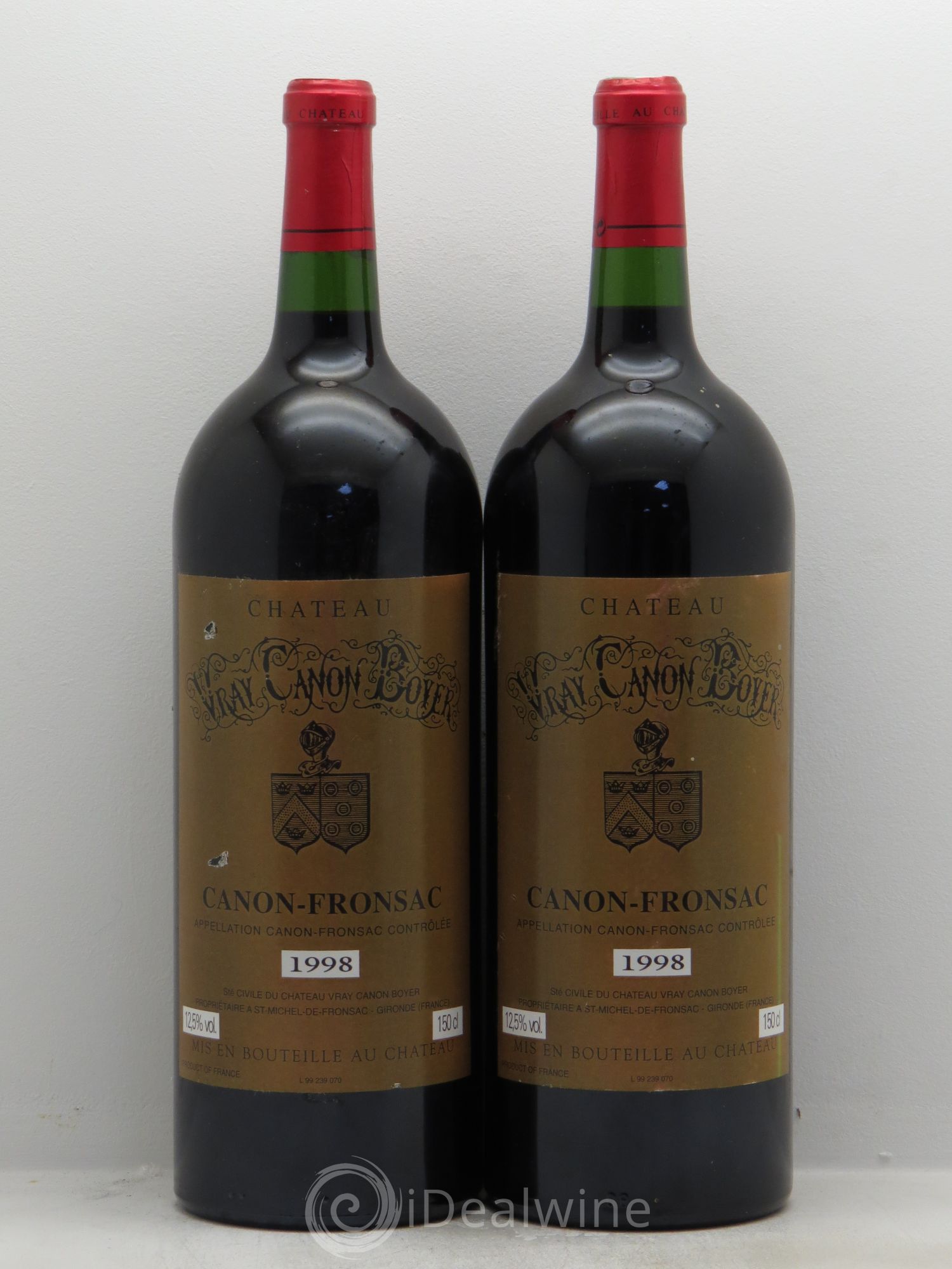 Canon-Fronsac Vrai Canon Boyer 1998 - Posten von 2 Magnum - 0