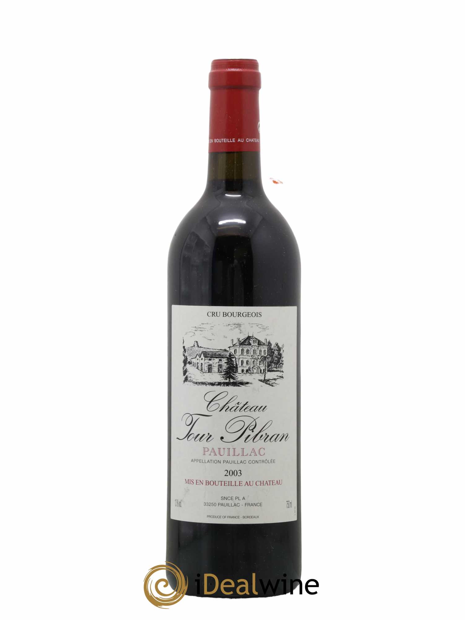 Château Tour Pibran Cru Bourgeois 2003 - Lot de 1 bouteille - 0