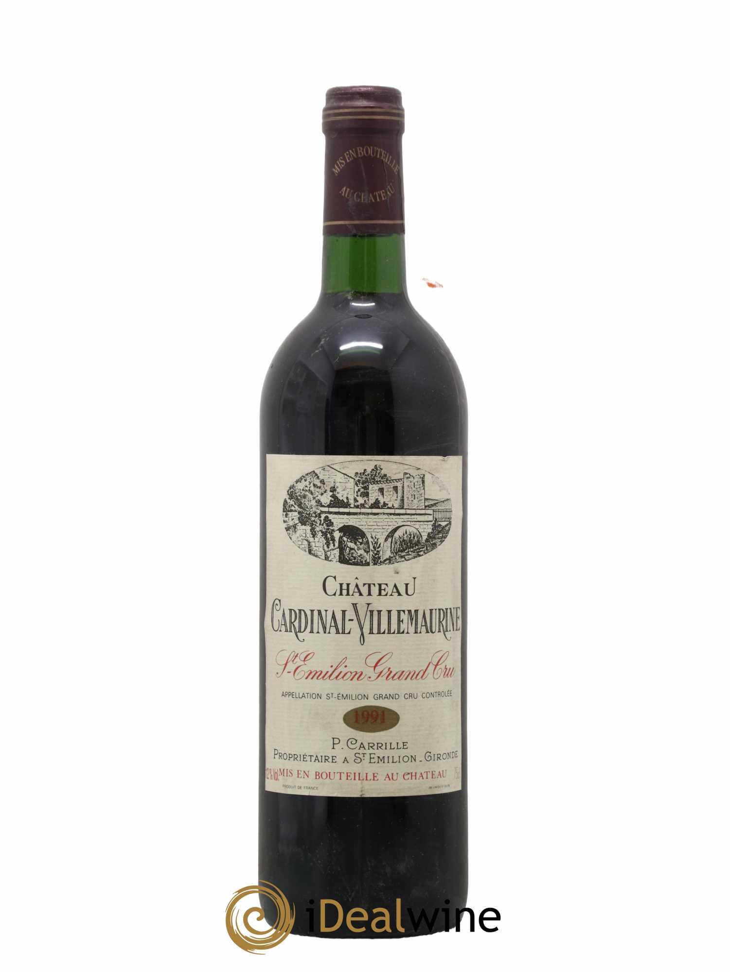 Saint-Émilion Grand Cru Château Cardinal Villemaurine 1991 - Lot de 1 bouteille - 0