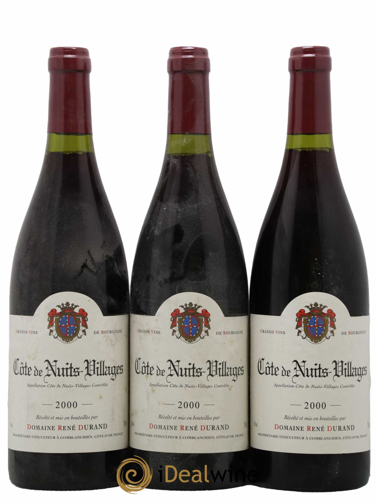 Côte de Nuits-Villages Domaine René Durand 2000 - Lot de 3 bouteilles - 0