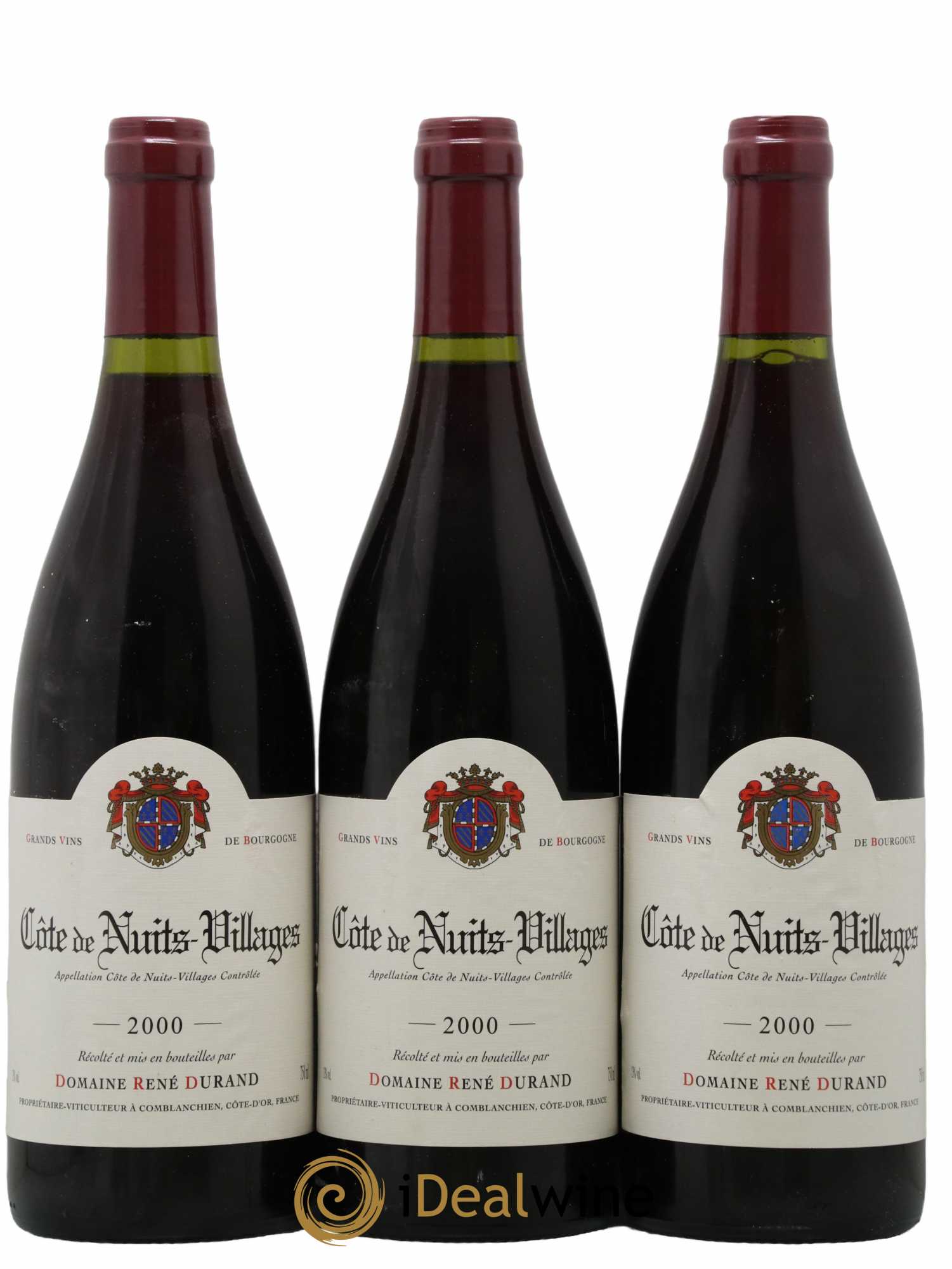 Côte de Nuits-Villages Domaine René Durand 2000 - Lot de 3 bouteilles - 0