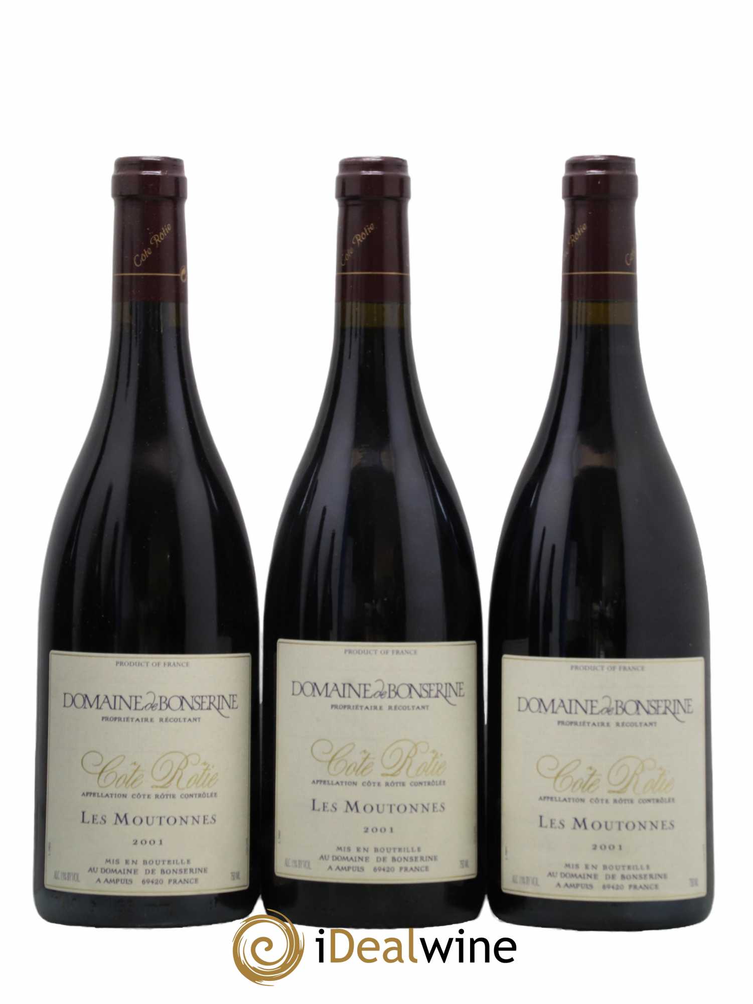 Côte-Rôtie Les Moutonnes Domaine de Bonserine 2001 - Lot de 6 bouteilles - 1