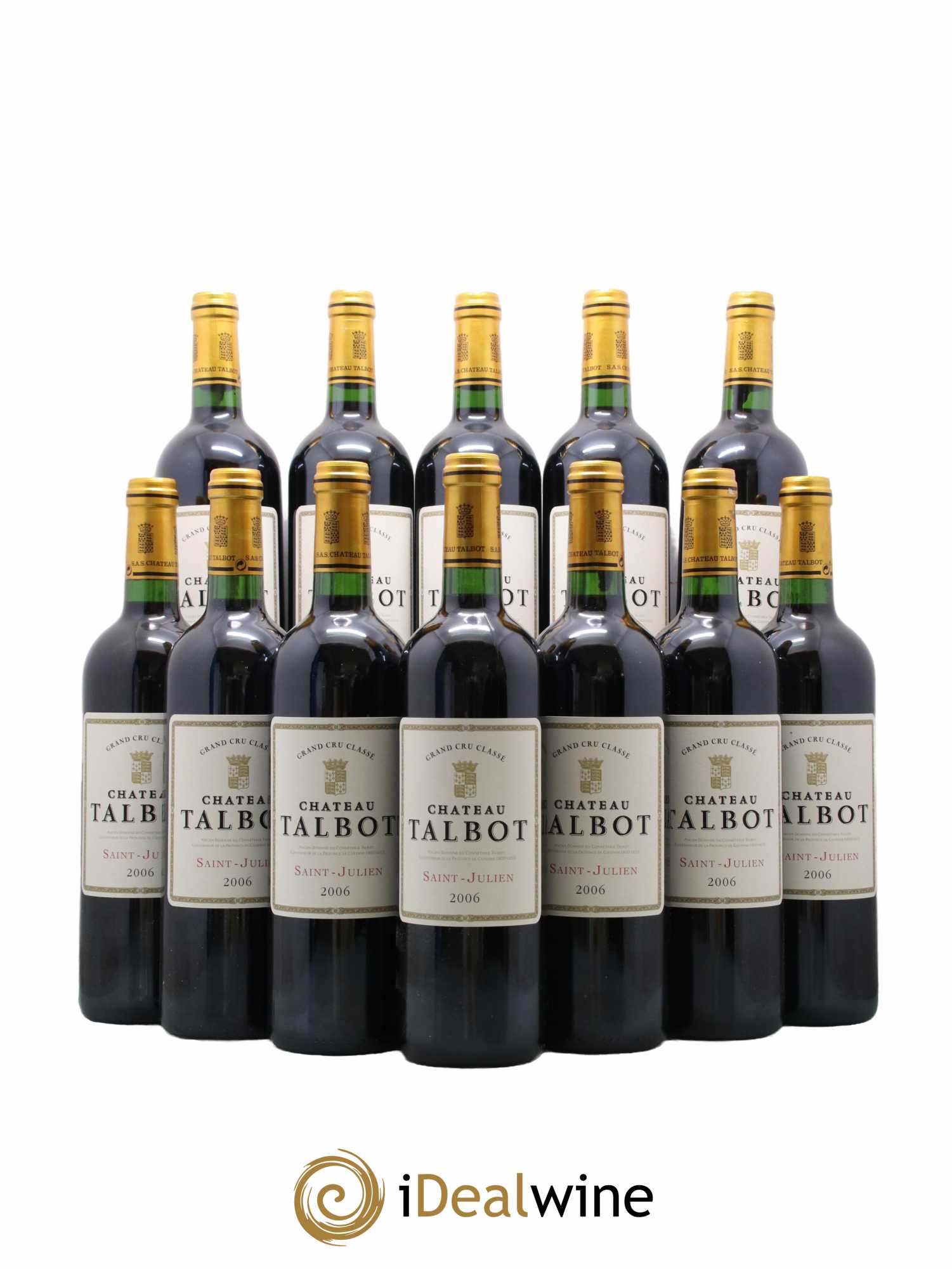 Château Talbot 4ème Grand Cru Classé 2006 - Lot de 12 bouteilles - 0