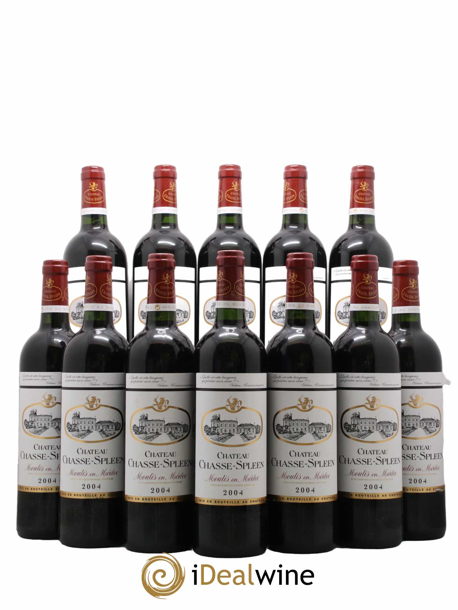 Château Chasse Spleen 2004 - Lot de 12 bouteilles - 0