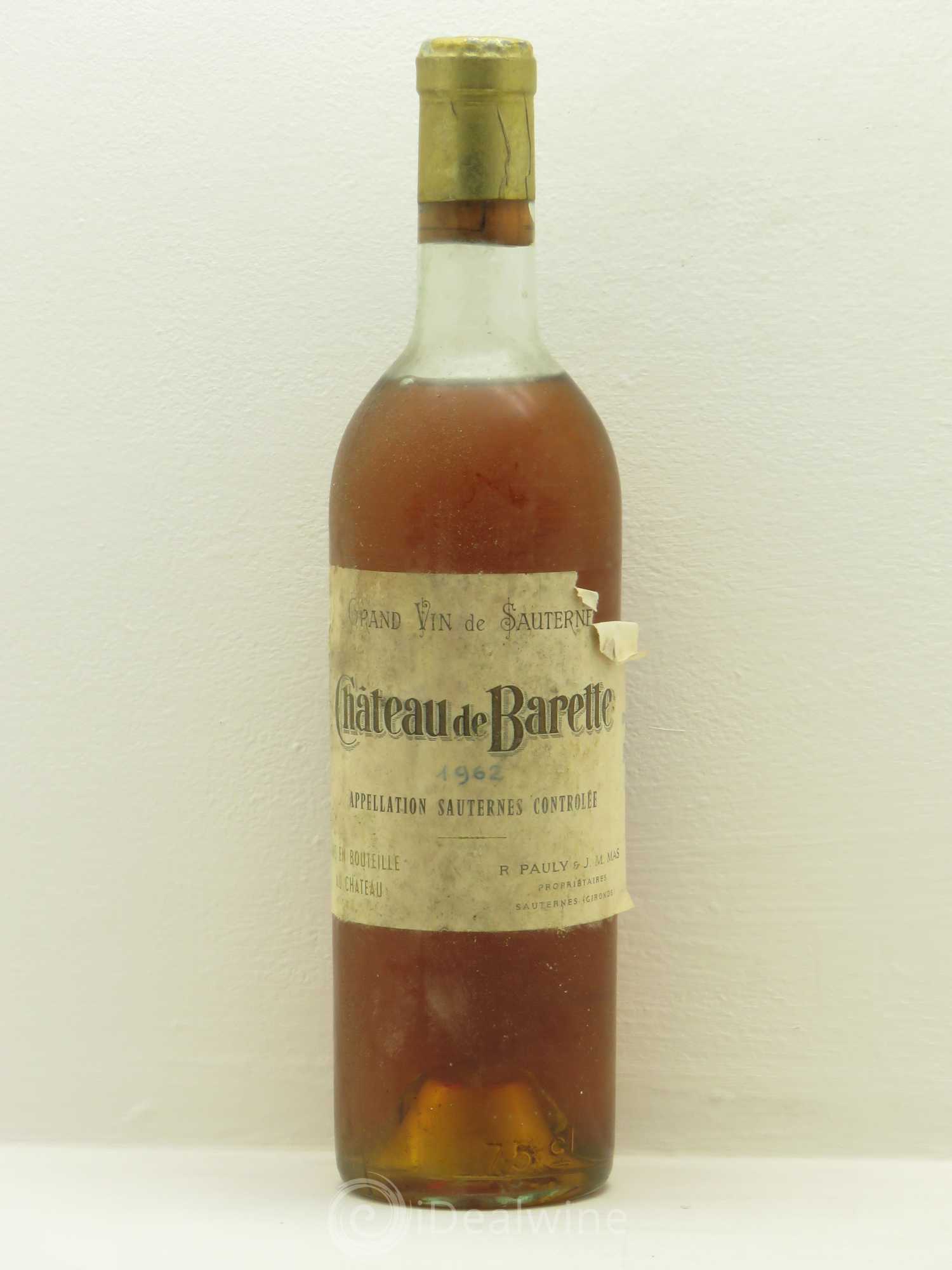 Sauternes Château Barette 1962 - Lotto di 1 bottiglia - 0