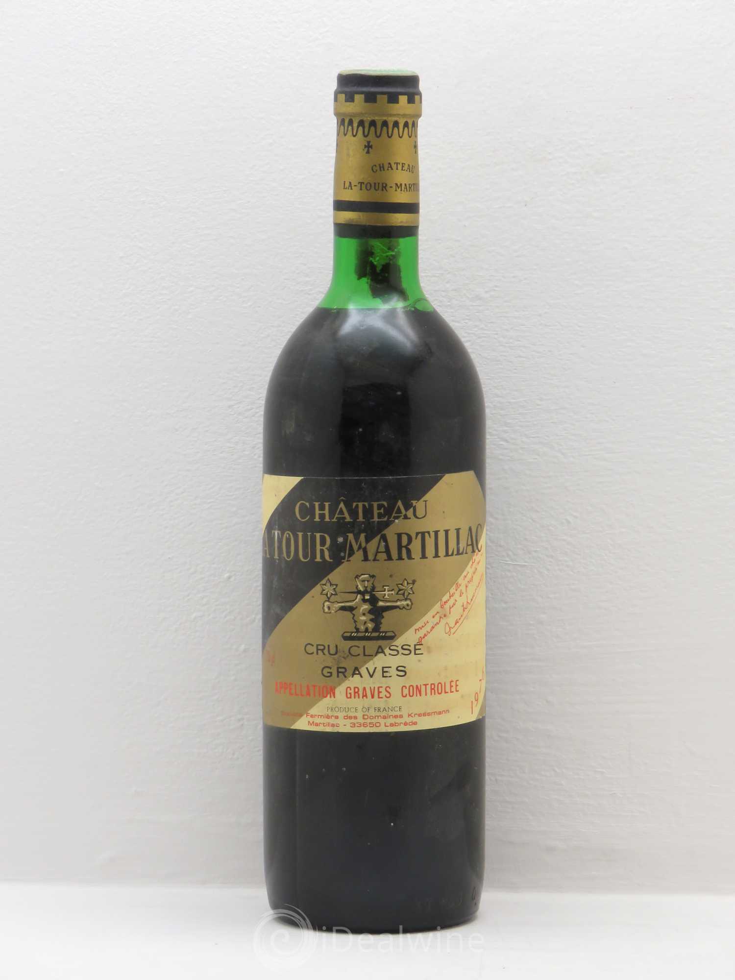 Château Latour-Martillac Cru Classé de Graves 1976 - Lot de 1 bouteille - 0