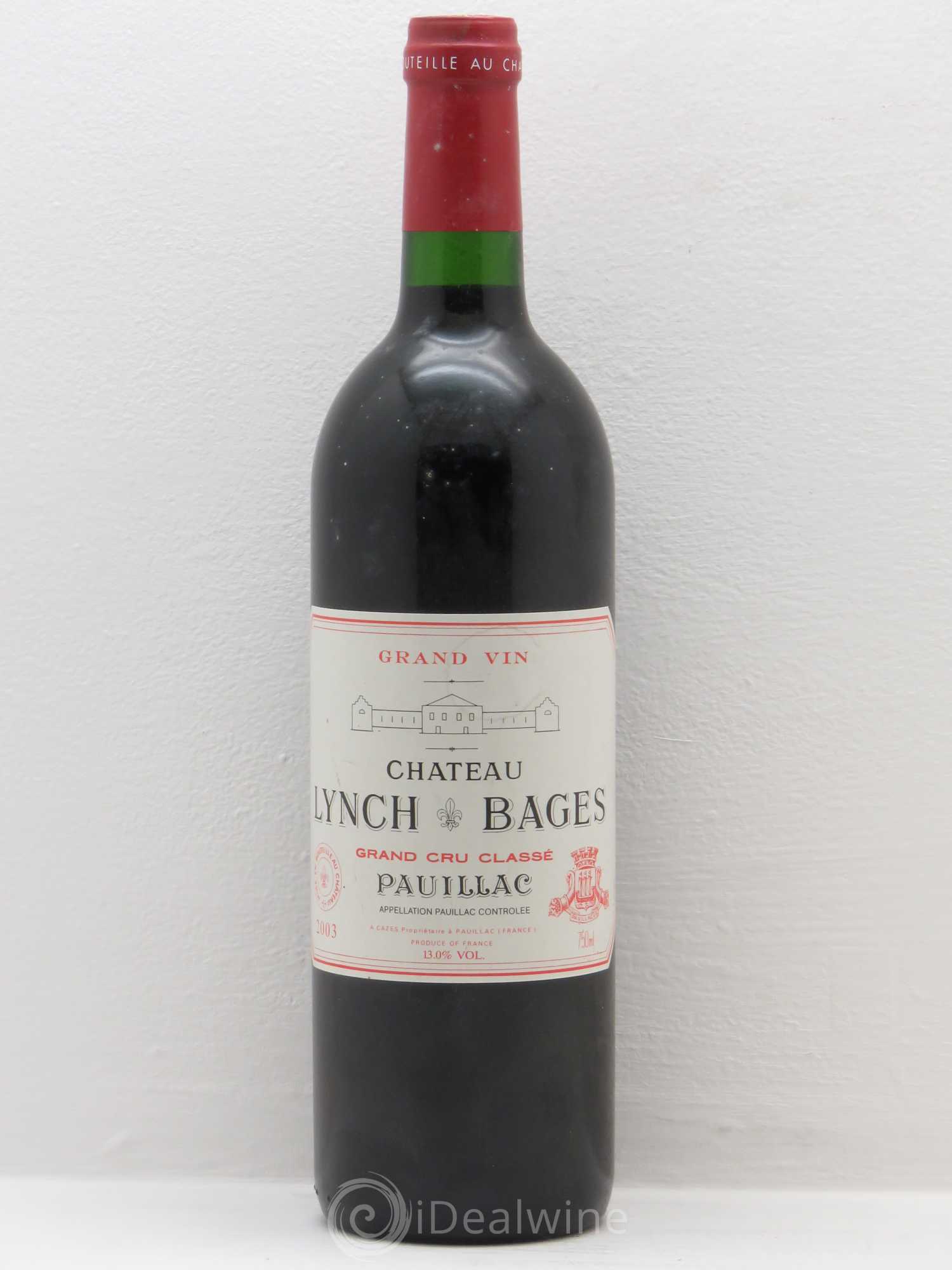 Château Lynch Bages 5ème Grand Cru Classé 2003 - Lot de 1 bouteille - 0