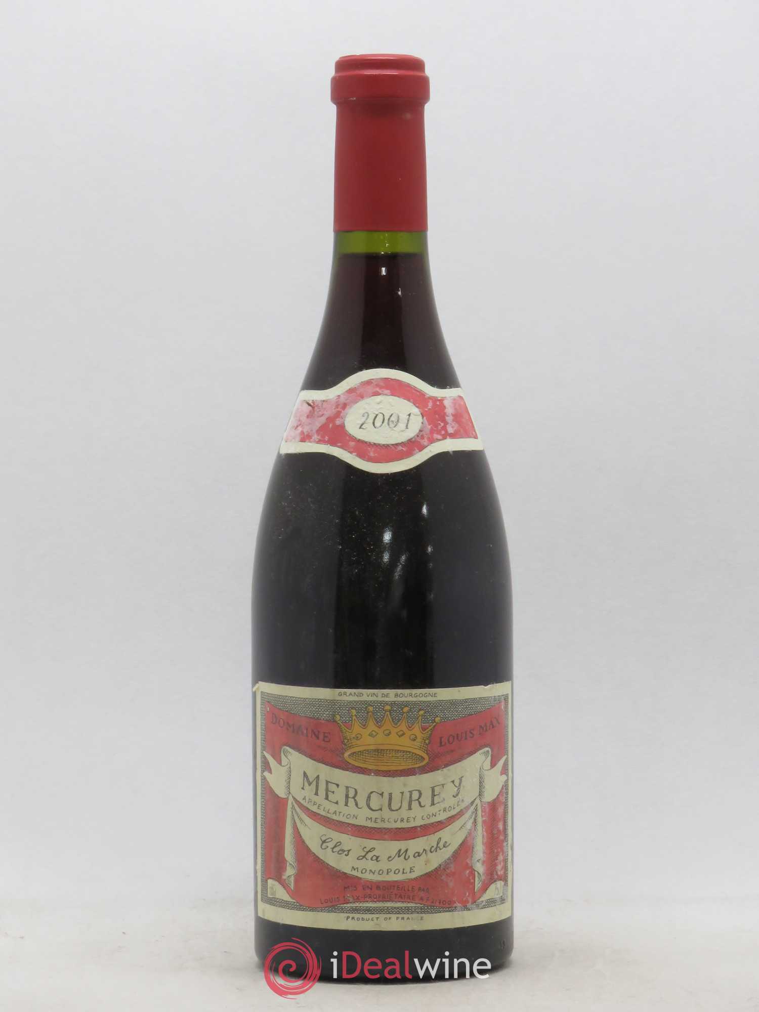 Mercurey Clos La Marche Louis Max 2001 - Lot de 1 bouteille - 0
