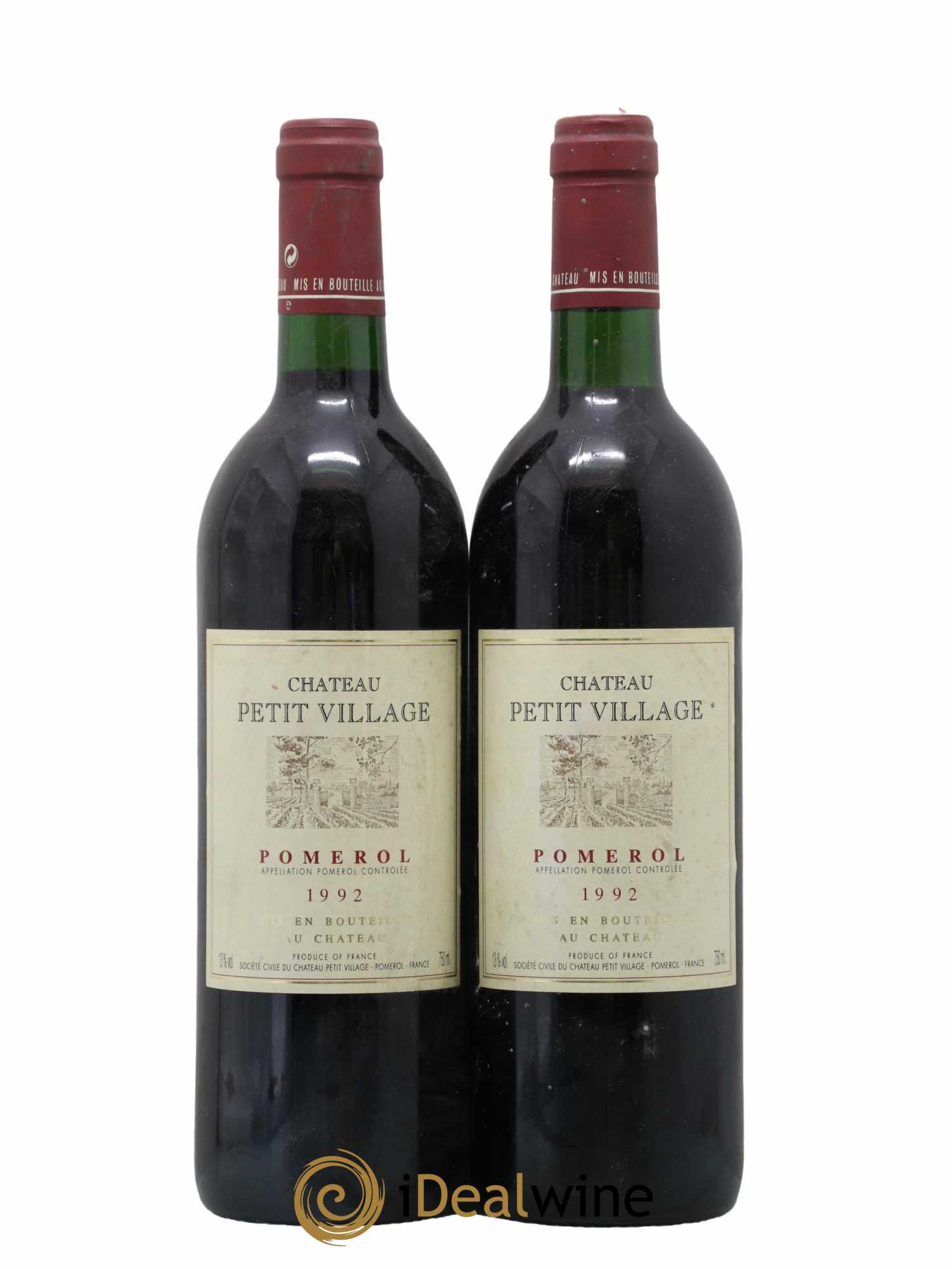 Château Petit Village 1992 - Lot de 2 bouteilles - 0