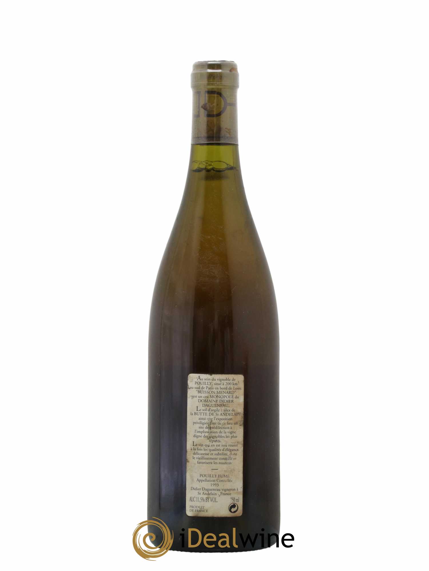 Vin de France (anciennement Pouilly-Fumé) Buisson Renard Dagueneau (Domaine Didier - Louis-Benjamin) 1993 - Lot de 1 bouteille - 1