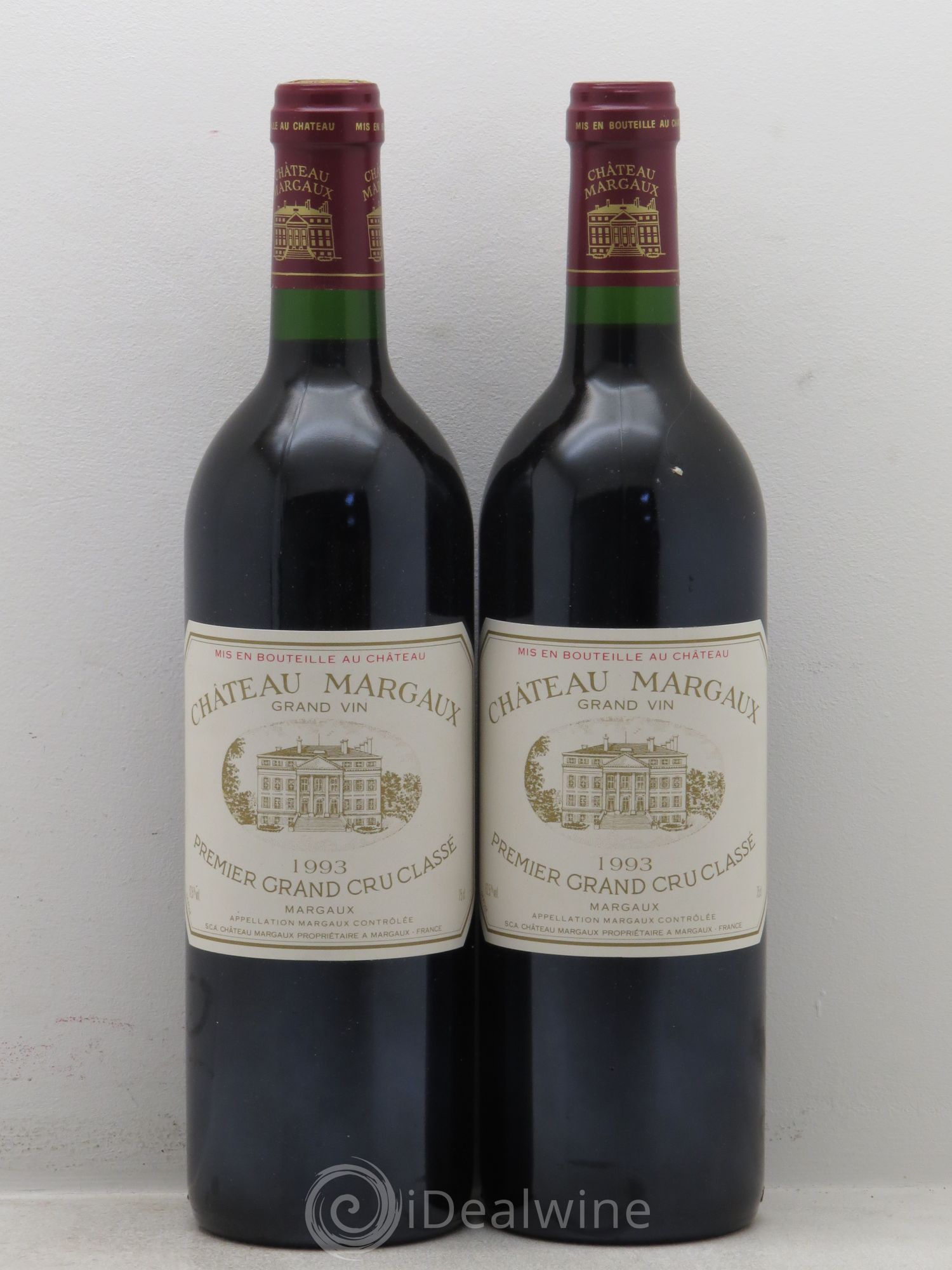 Château Margaux 1er Grand Cru Classé 1993 - Lot de 2 bouteilles - 0