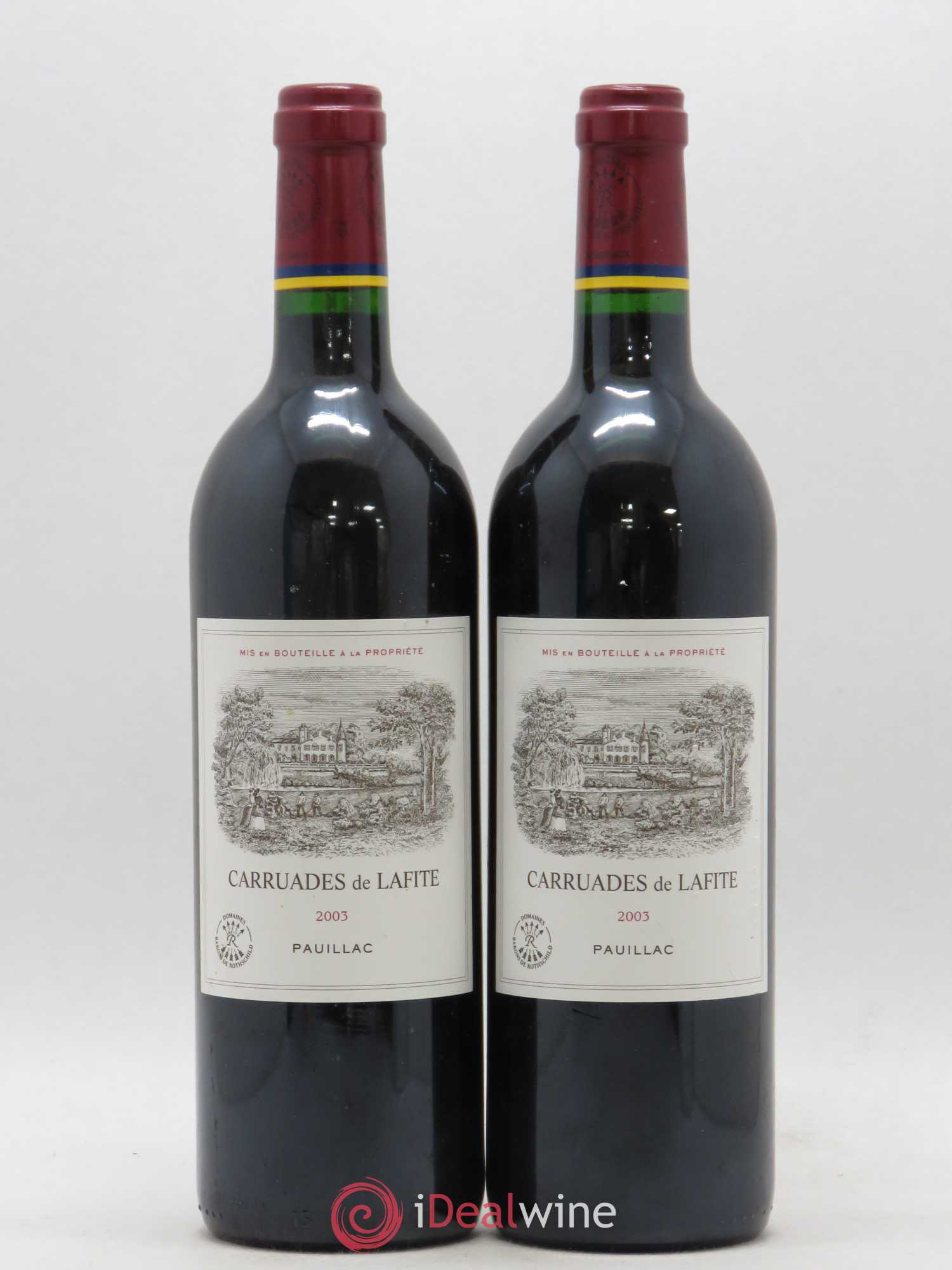 Carruades de Lafite Rothschild Second Vin 2003 - Lot de 2 bouteilles - 0